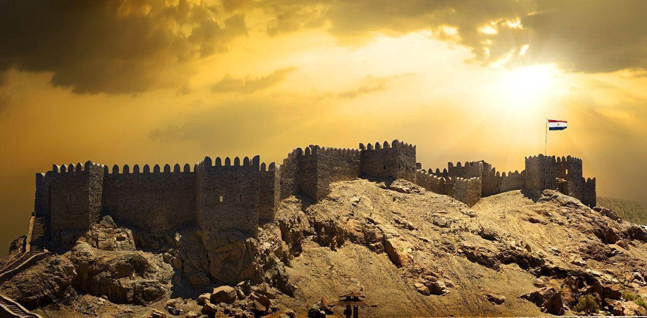 Cairo, vintage citadel fortress, rocky hilltop, HD Desktop Wallpaper