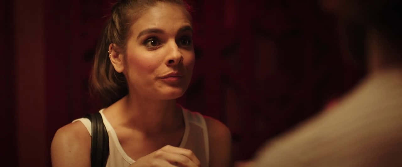 Caitlin Stasey, brown hair, ponytail, HD Desktop Wallpaper