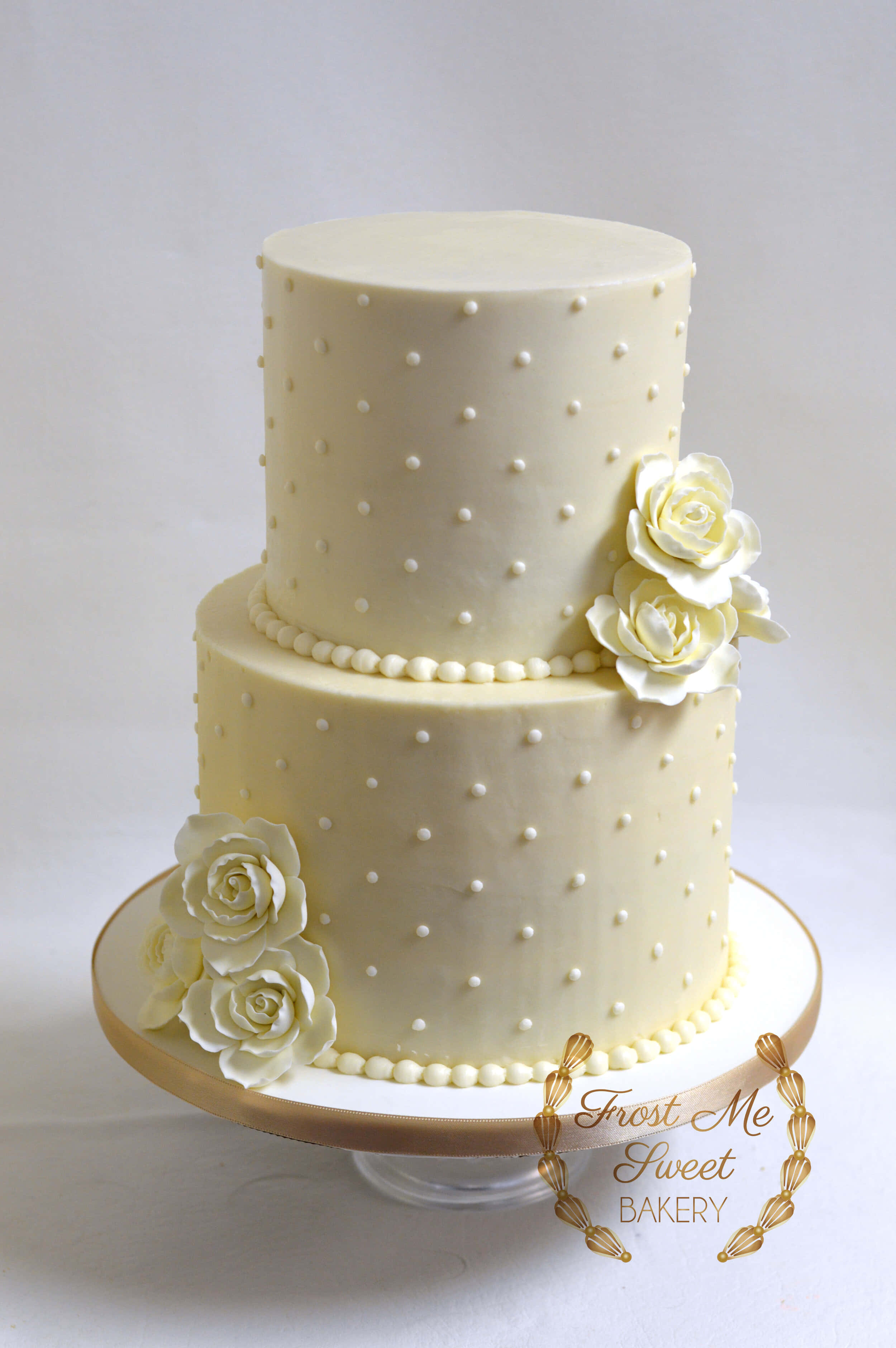 ivory cake, dot patterns, sugar roses, 2K Phone Wallpaper