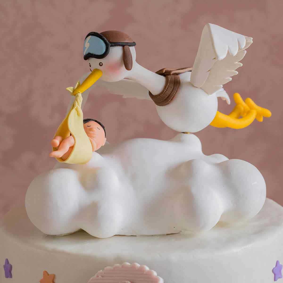 Cake Fondant, fondant stork, aviator goggles, SD Desktop Wallpaper