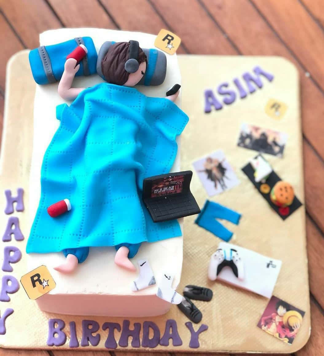 cake fondant, gamer, headset, SD Phone Wallpaper