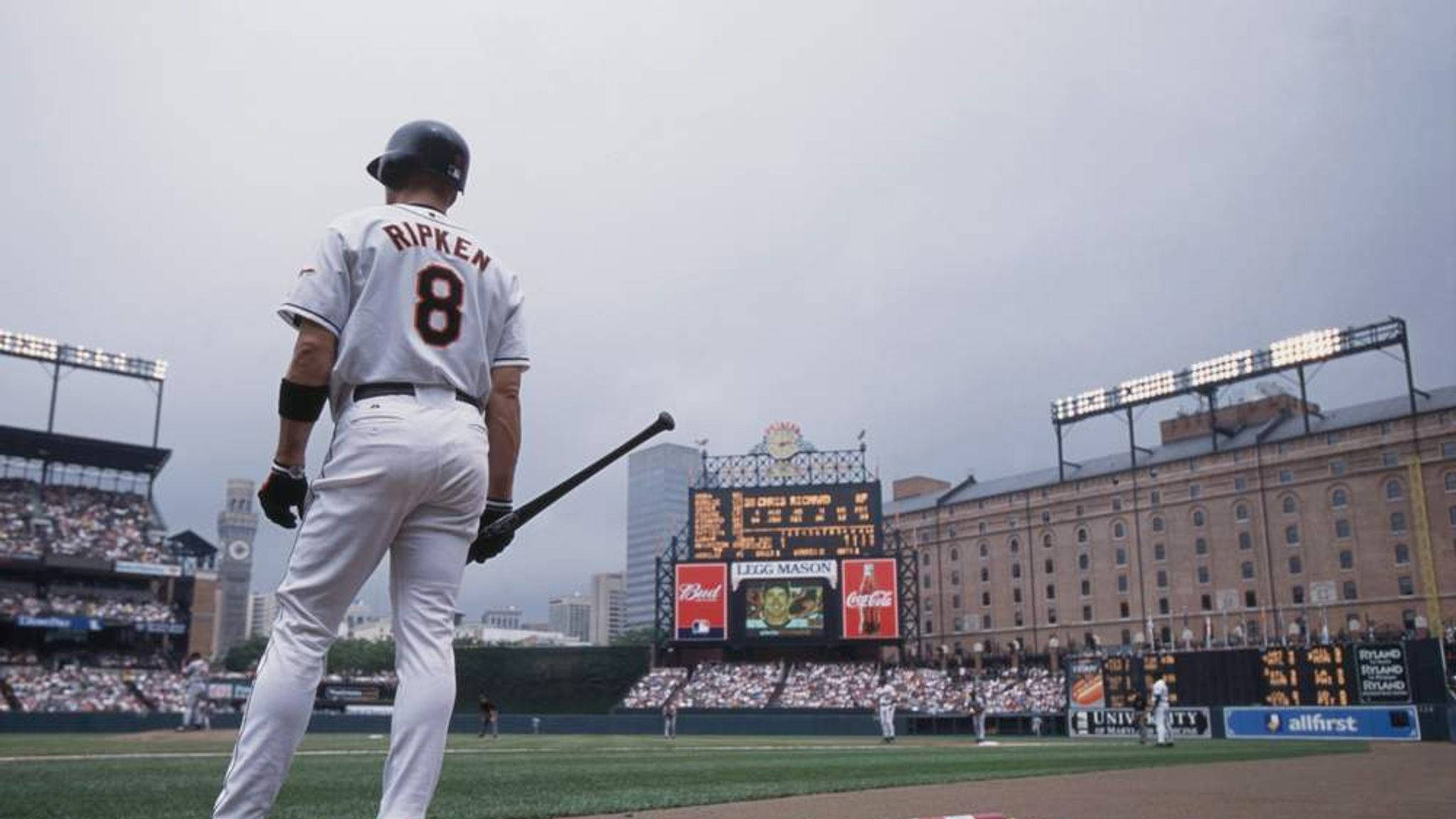 Cal Ripken Jr, number 8, home plate, Full HD Desktop Wallpaper