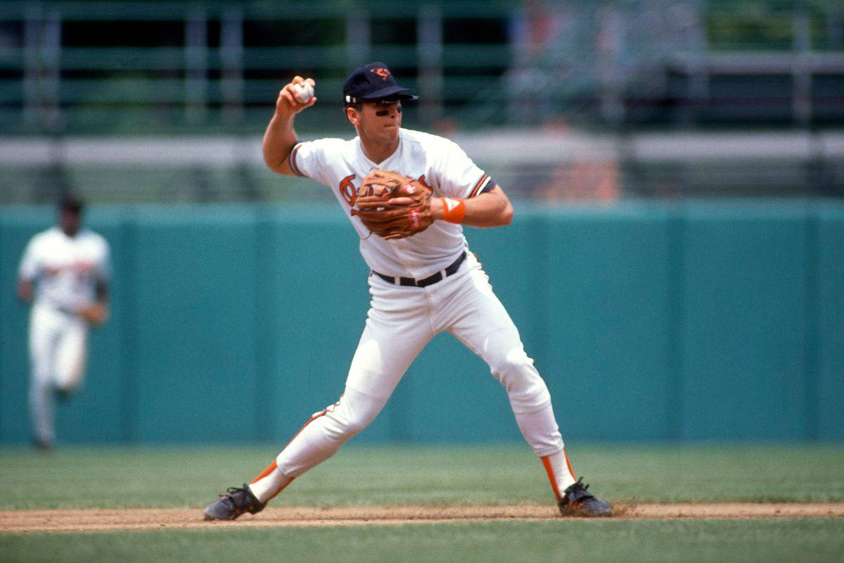 Cal Ripken Jr, baseball pitcher, white uniform, SD Desktop Wallpaper