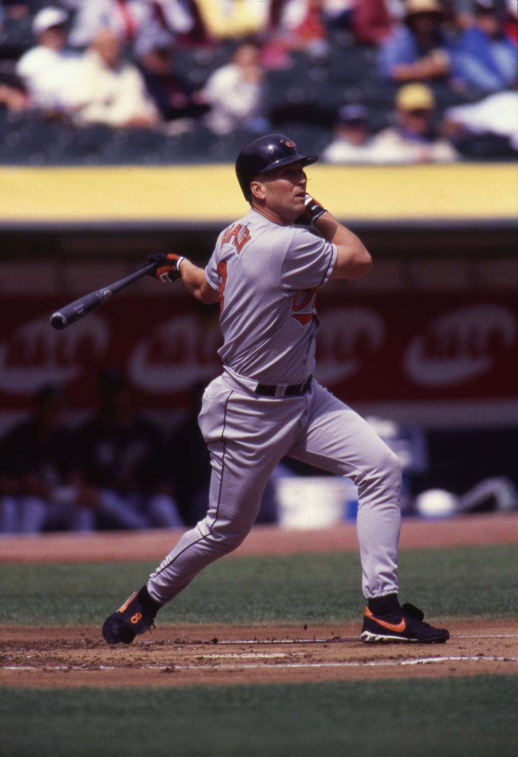 Cal Ripken Jr, gray uniform, bat, HD Phone Wallpaper