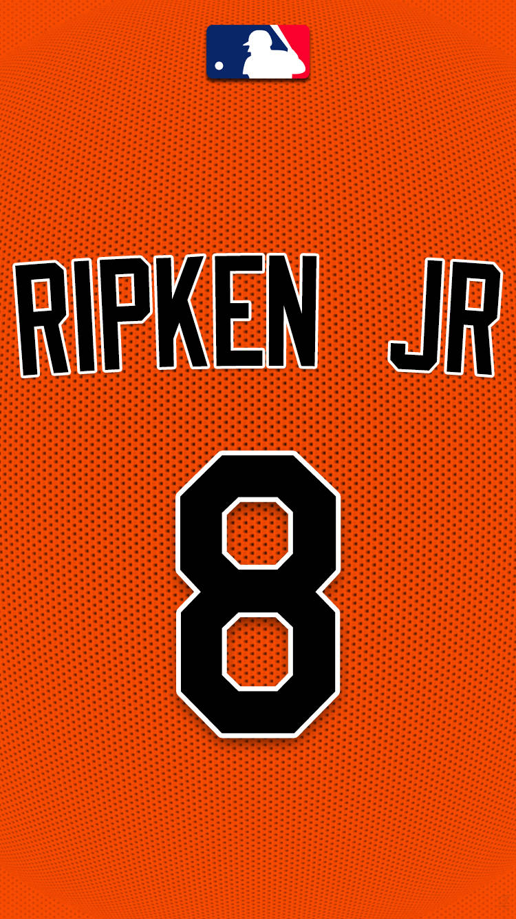 Cal Ripken Jr, orange jersey, black RIPKEN JR, HD Phone Wallpaper