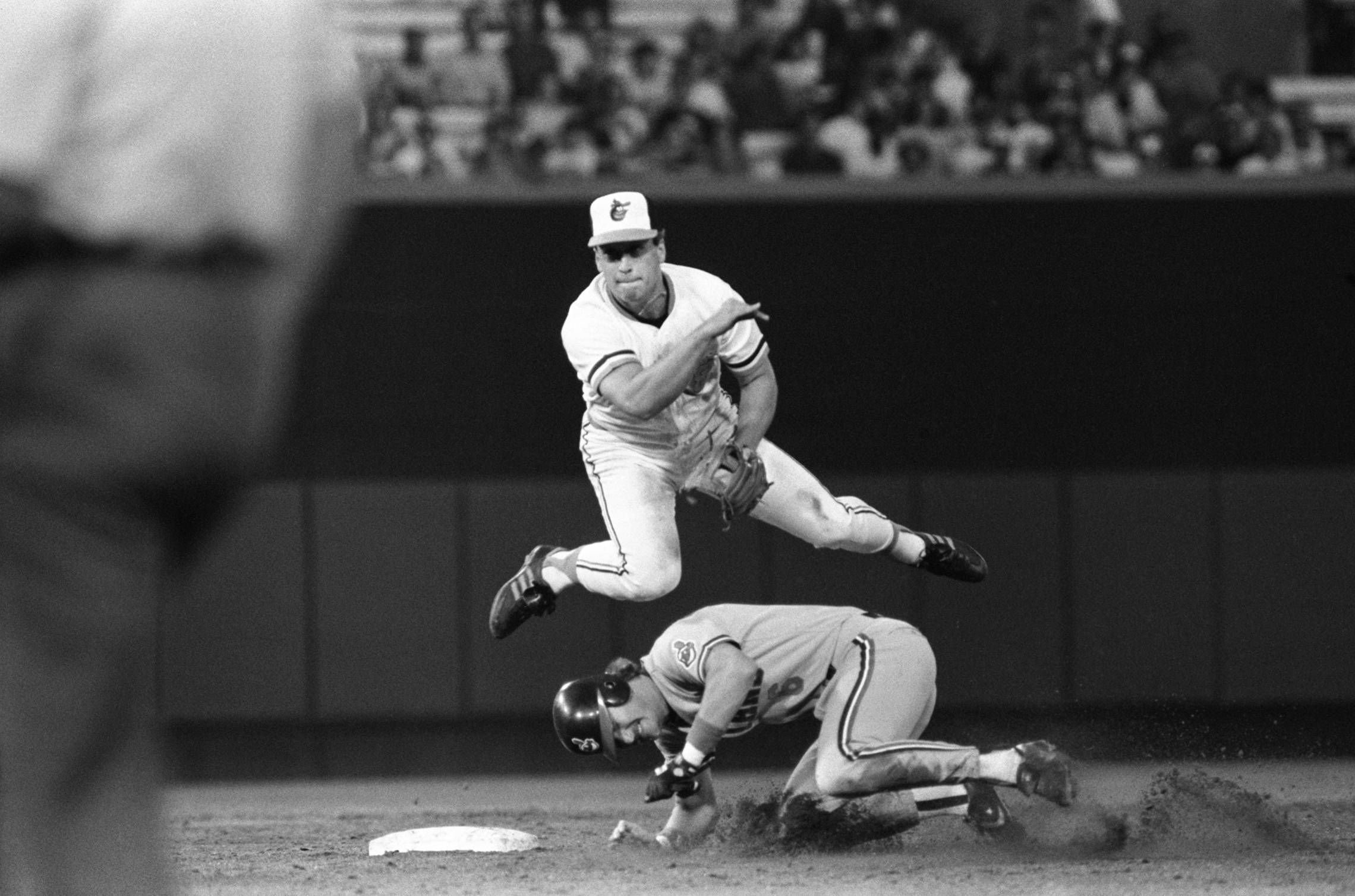 Cal Ripken Jr, home plate, sliding runner, Full HD Desktop Wallpaper