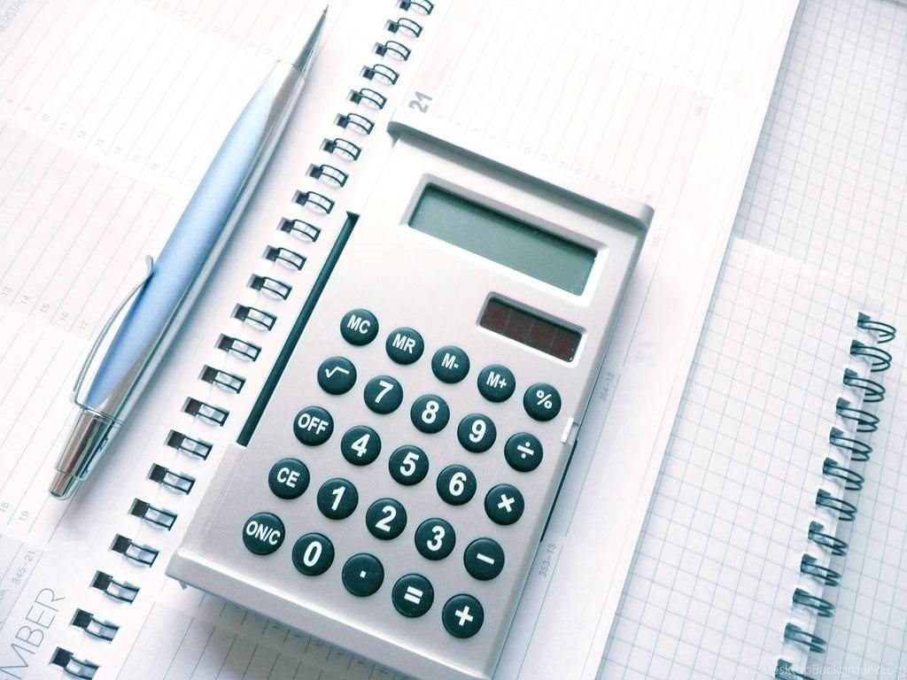 silver calculator, dark green buttons, graph paper, SD Desktop Wallpaper