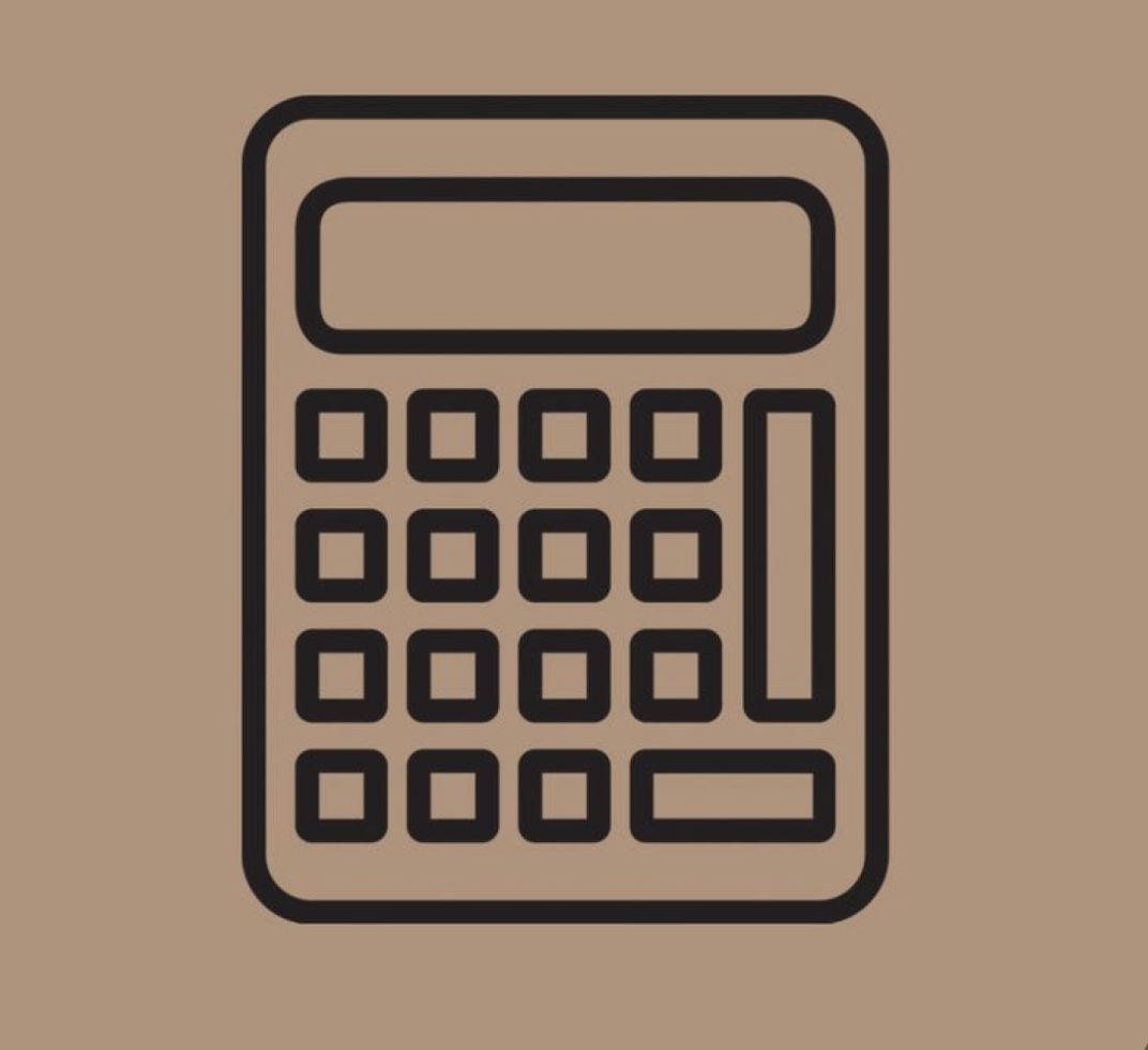 calculator, minimalist, black line icon, SD Desktop Wallpaper