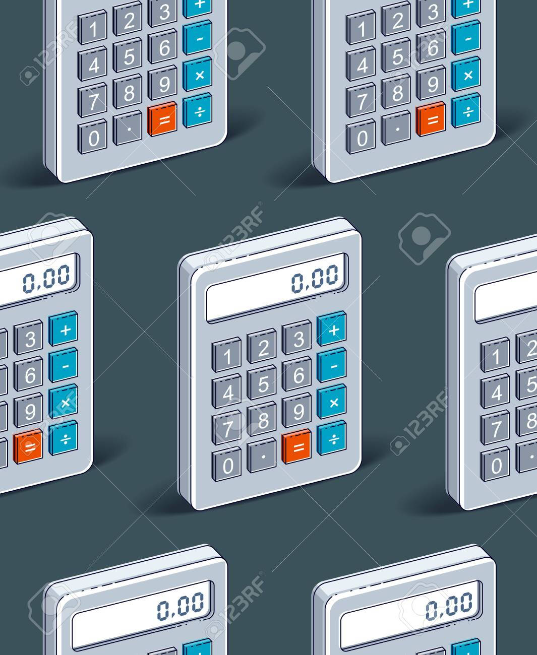 advanced calculator, wooden table, gray blue buttons, HD Phone Wallpaper