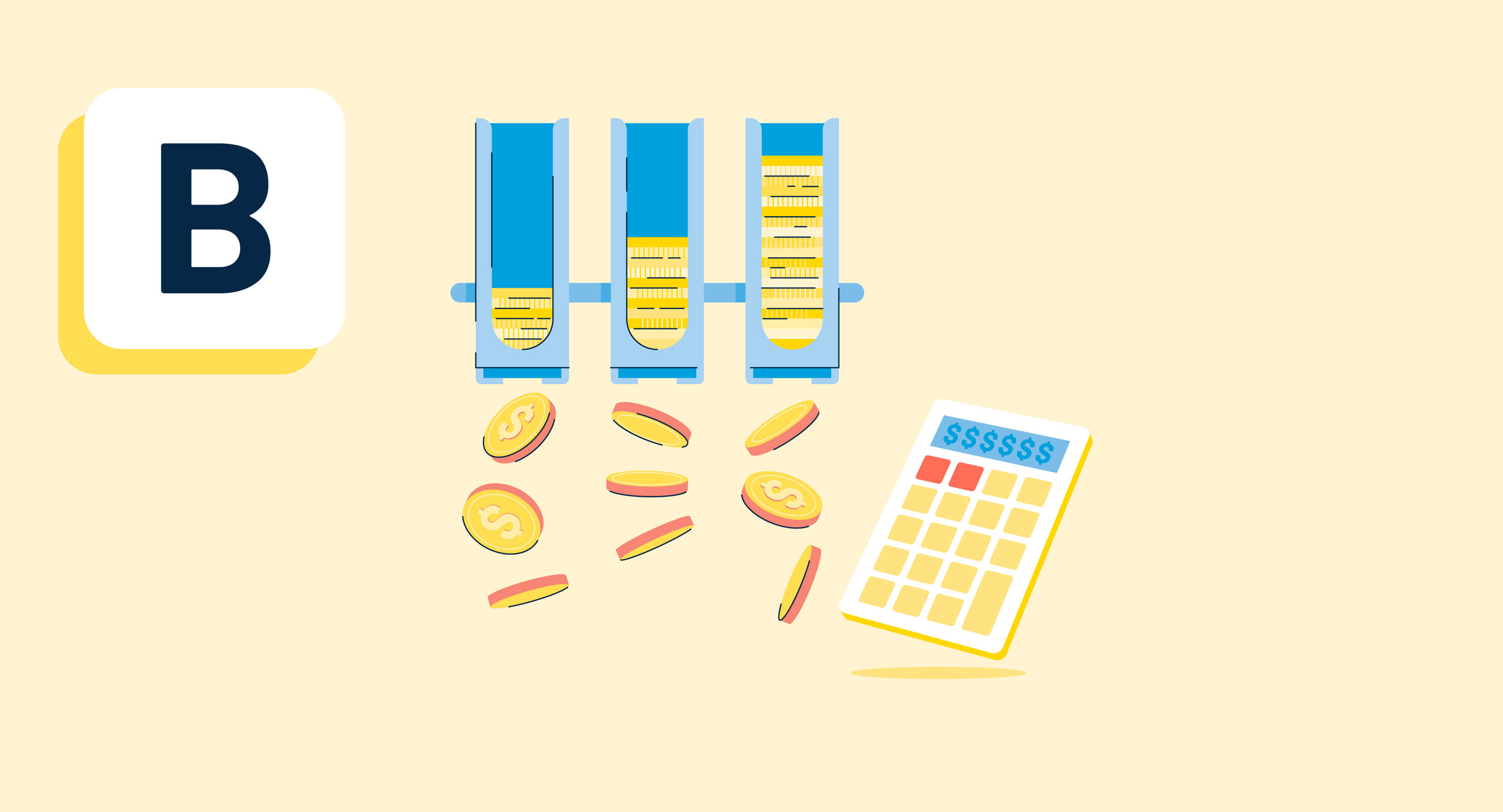 B logo, coin dispensers, gold coins, 2K Desktop Wallpaper