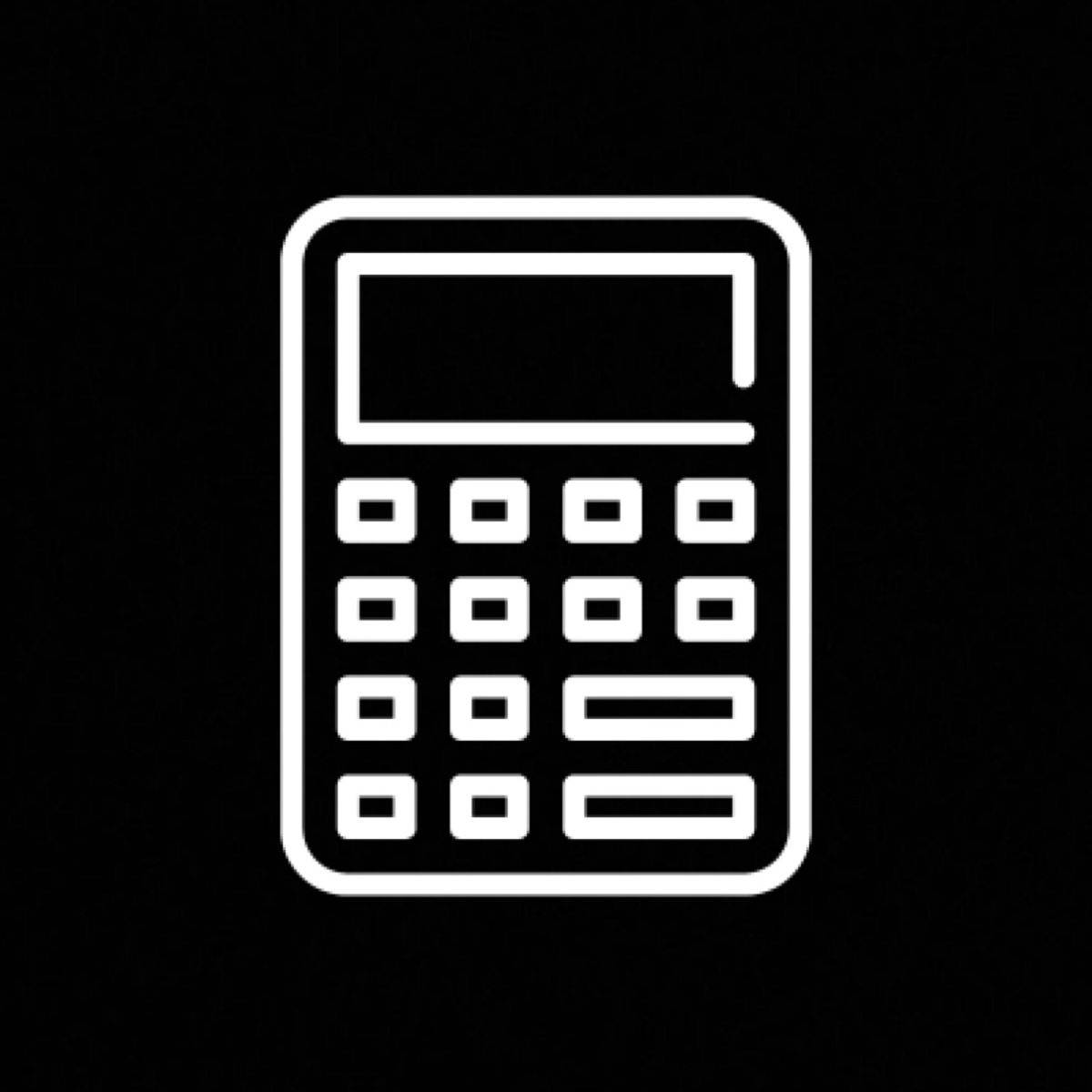 plain vector calculator, minimalist, white line drawing, SD Desktop Wallpaper