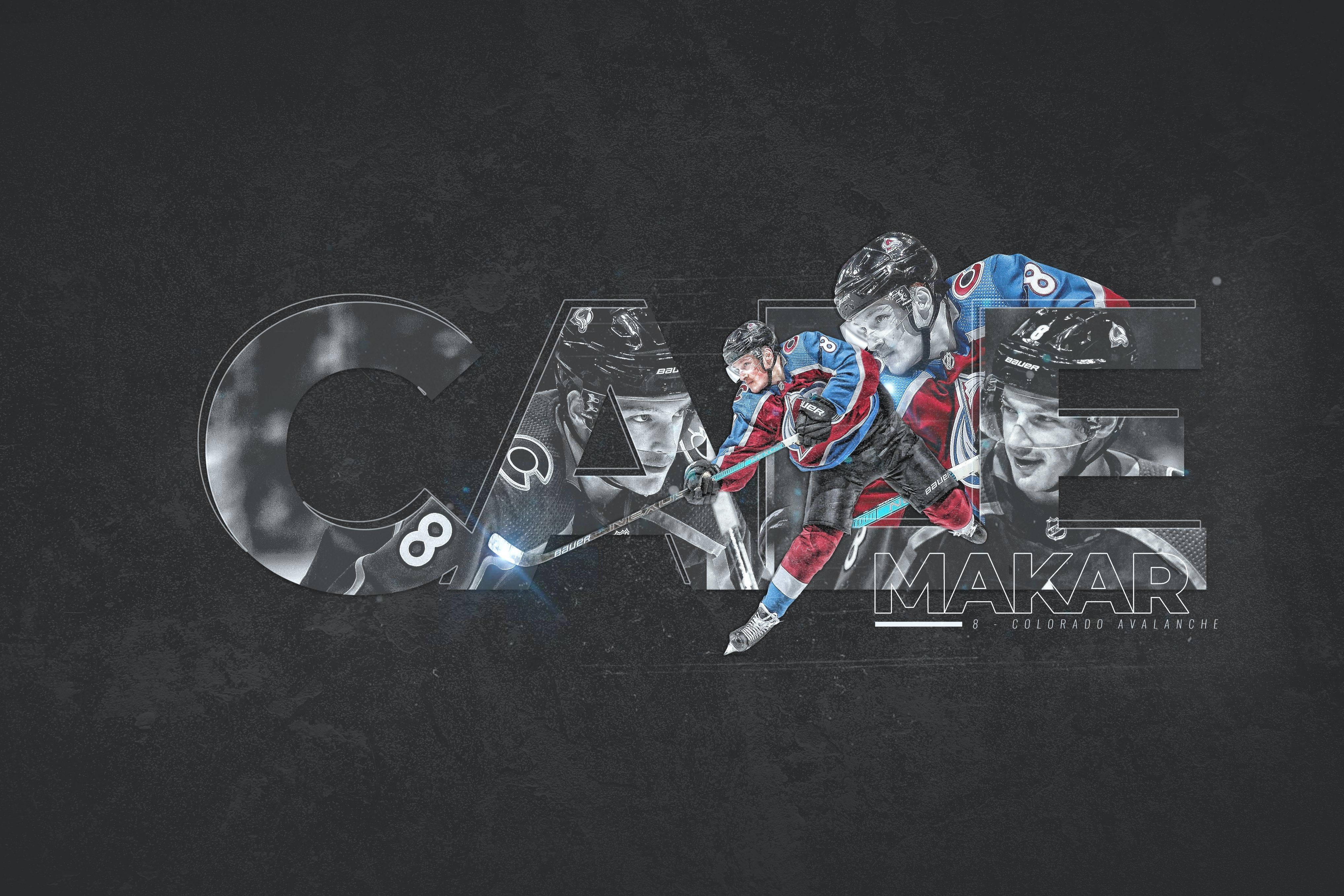 Cale Makar, defenseman, black, 4K Desktop Wallpaper