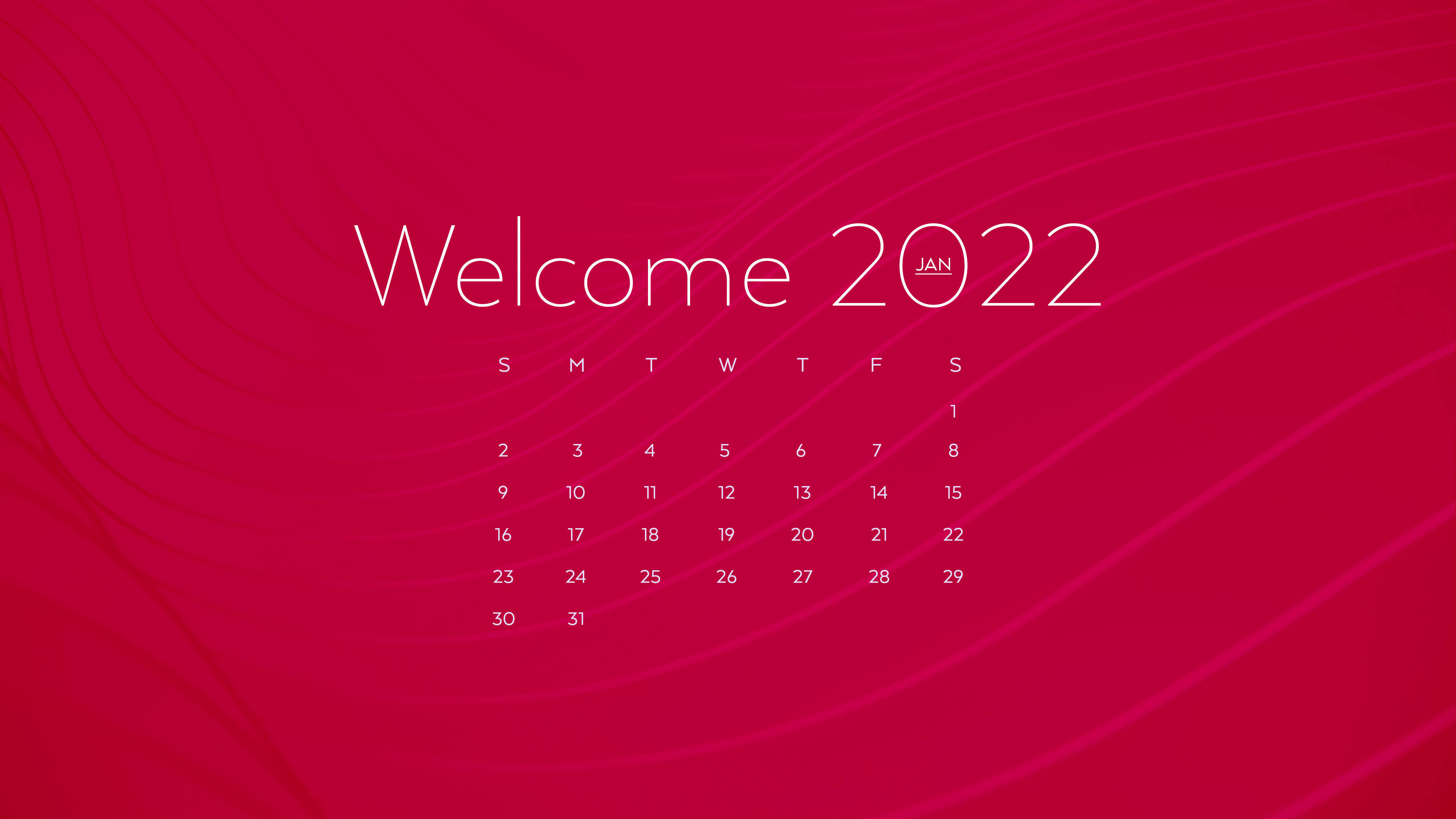 January 2022, red calendar, vibrant red, 4K Desktop Wallpaper