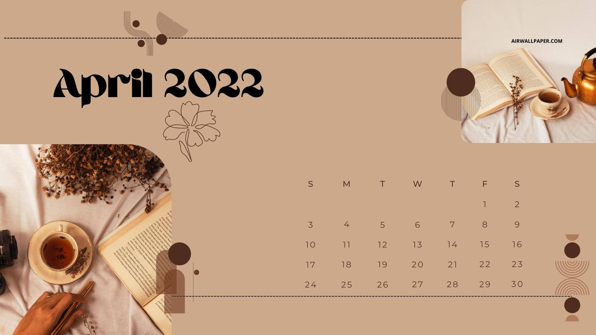 April 2022, fall theme, tea book camera, Full HD Desktop Wallpaper