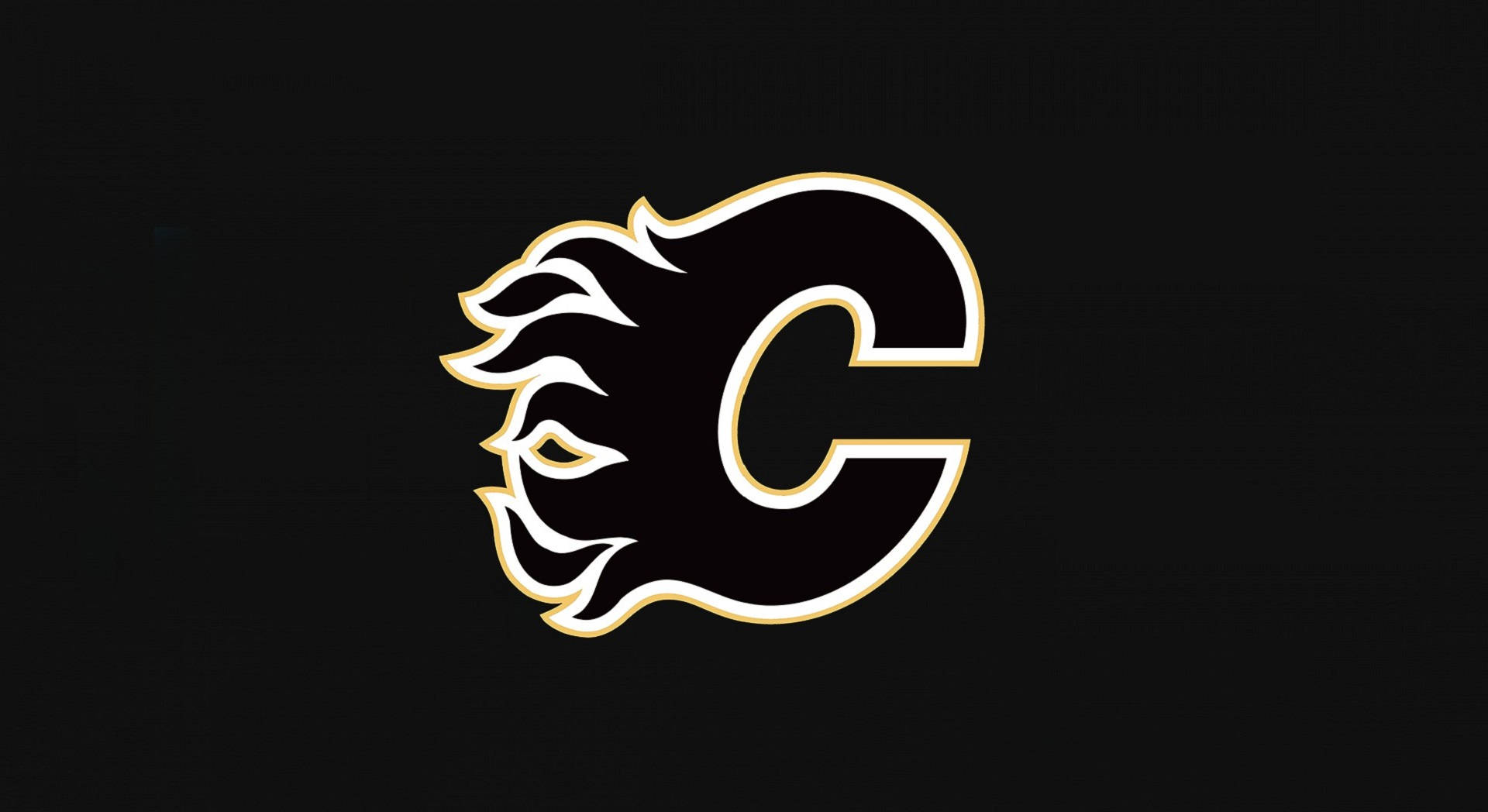 Calgary Flames, black, gold, Full HD Desktop Wallpaper