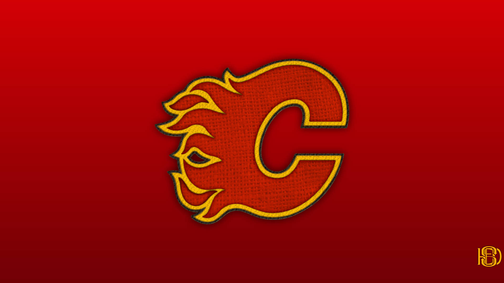 Calgary Flames, flame design, red, Full HD Desktop Wallpaper