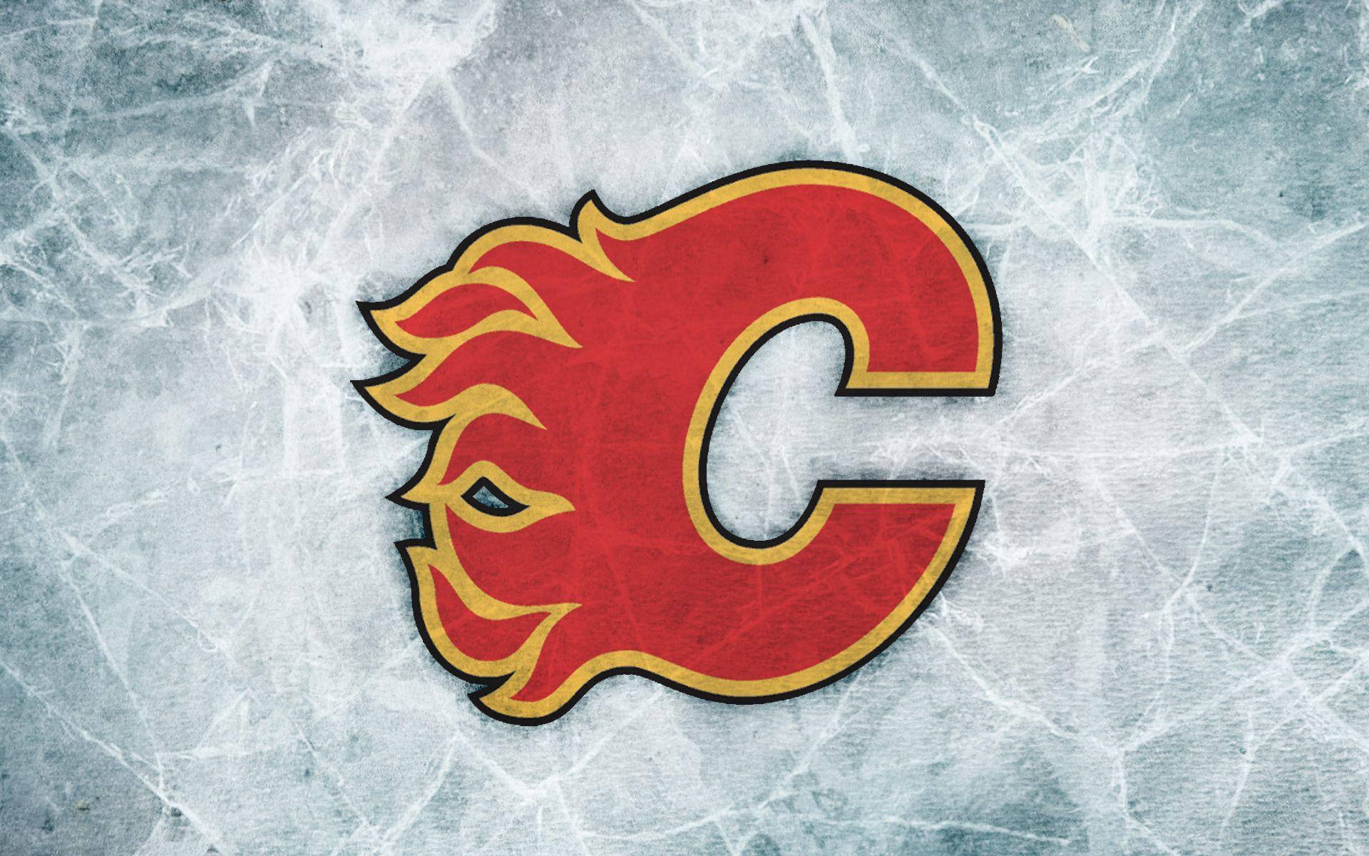 Calgary Flames, red, gold, Full HD Desktop Wallpaper