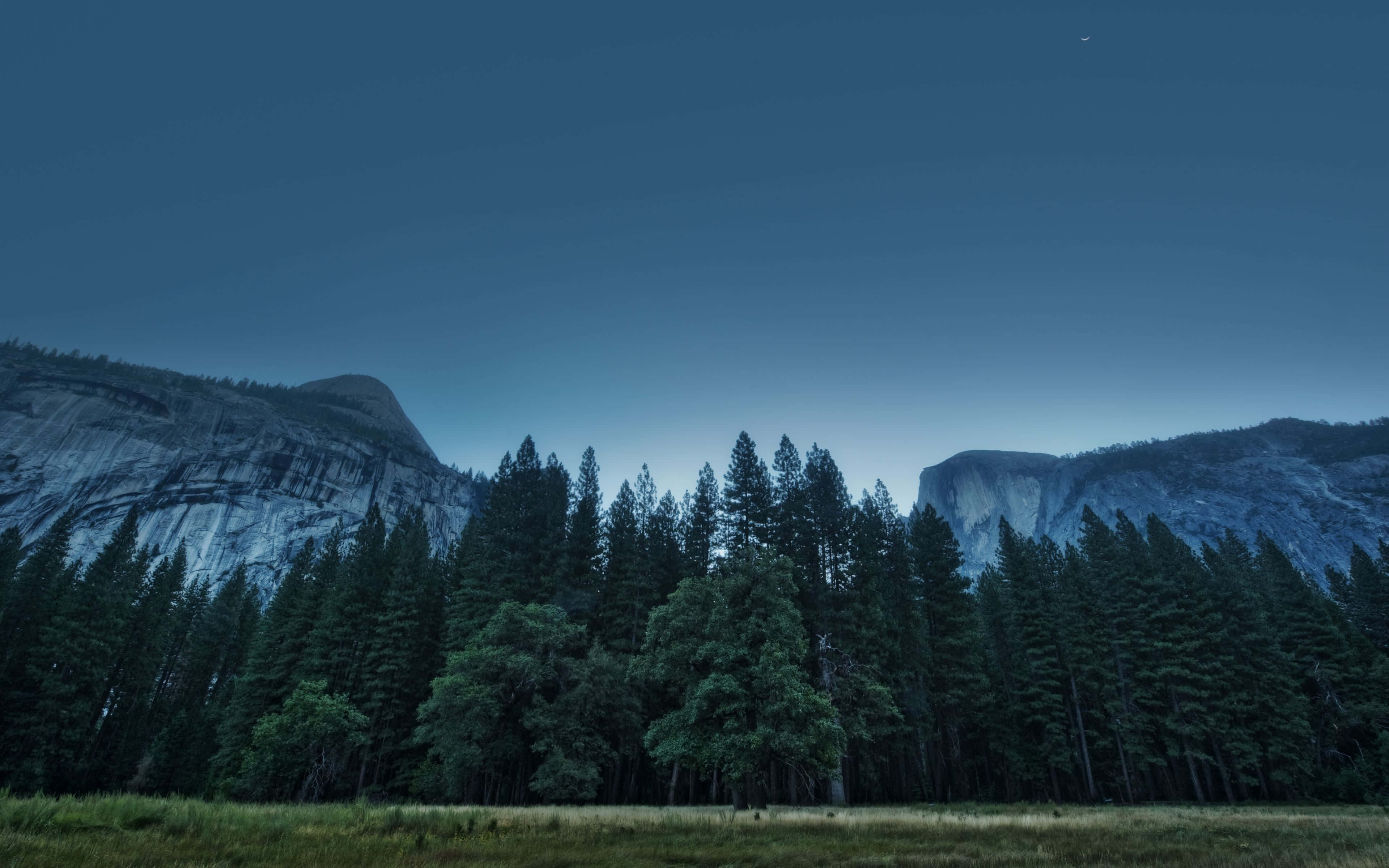 California Mountain, twilight, granite cliffs, 4K Desktop Wallpaper