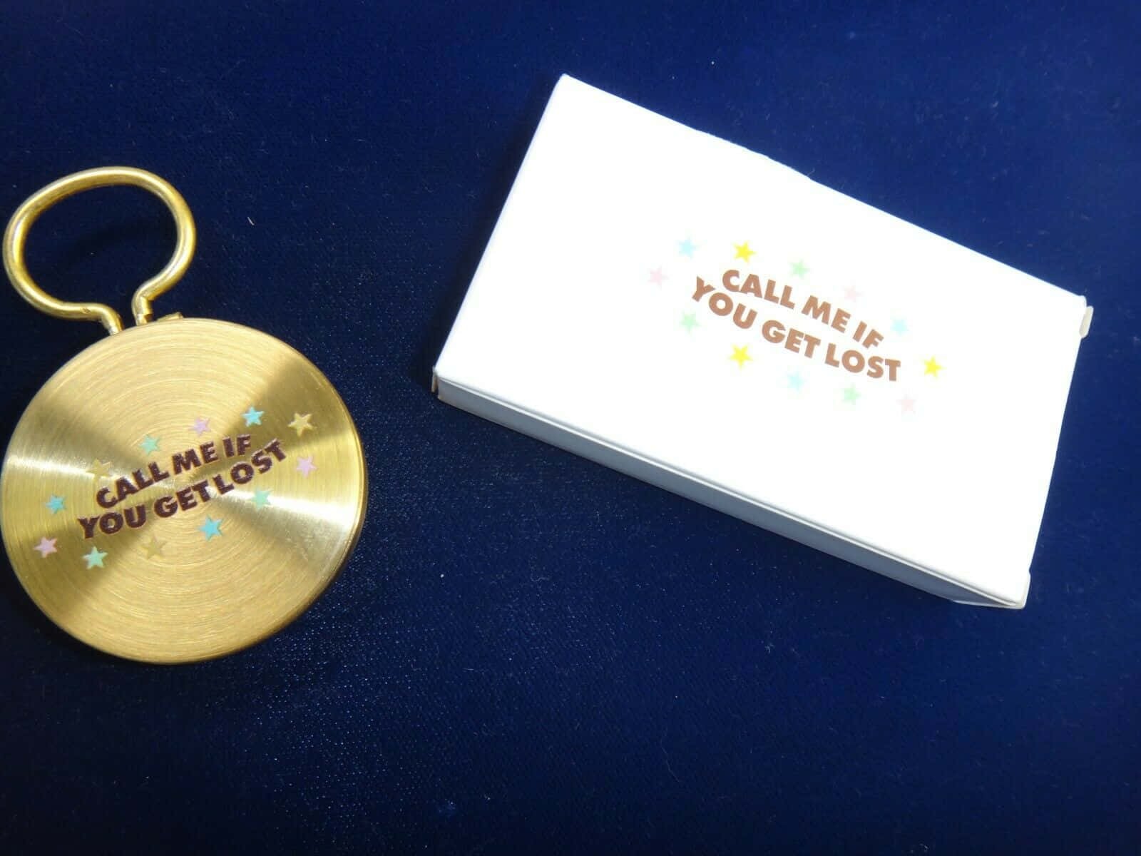 Call Me If You Get Lost, golden keychain, white box, HD Desktop Wallpaper