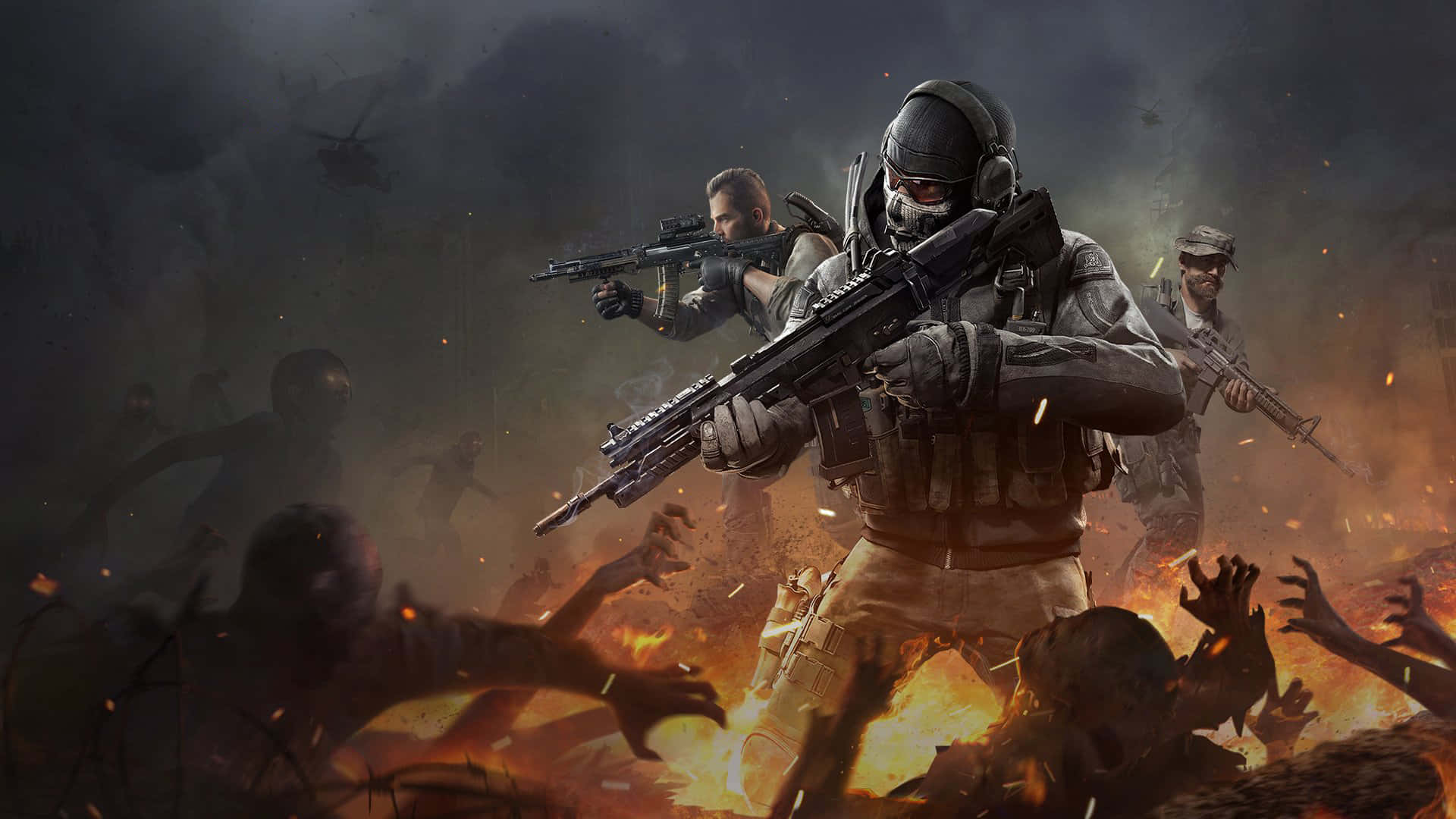 Call Of Duty 2020, zombie horde, tactical gear, Full HD Desktop Wallpaper