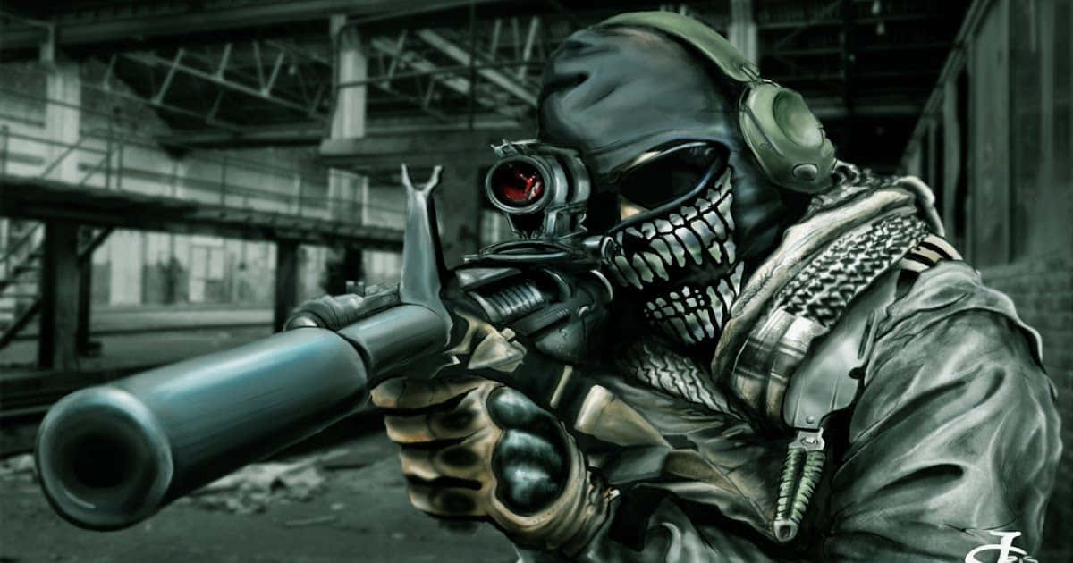 Call Of Duty 2020, skull-faced soldier, tactical gear, SD Desktop Wallpaper