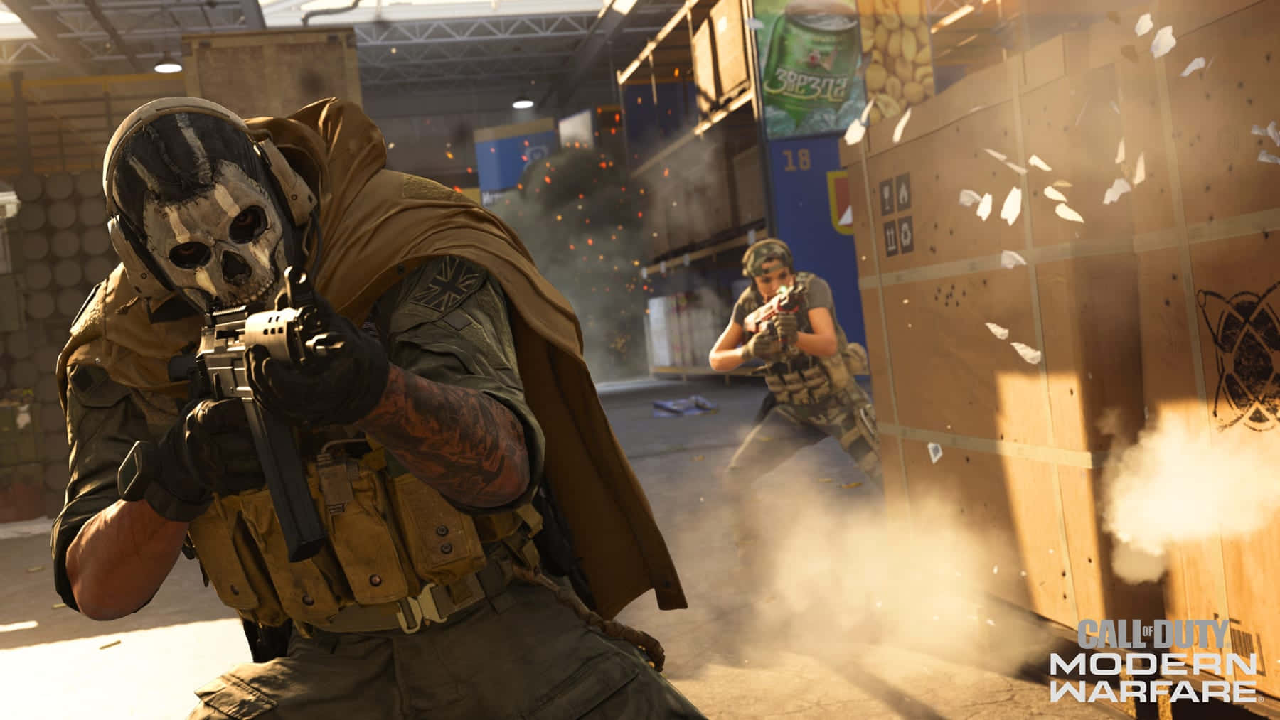 Call Of Duty 2020, tactical gear, dusty warehouse, HD Desktop Wallpaper