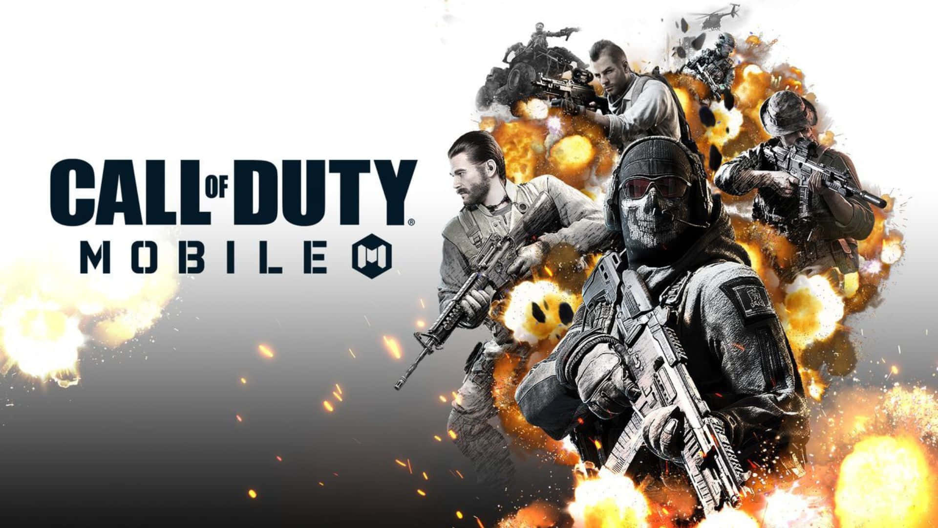 Call of Duty, soldiers in combat gear, fiery explosions, Full HD Desktop Wallpaper