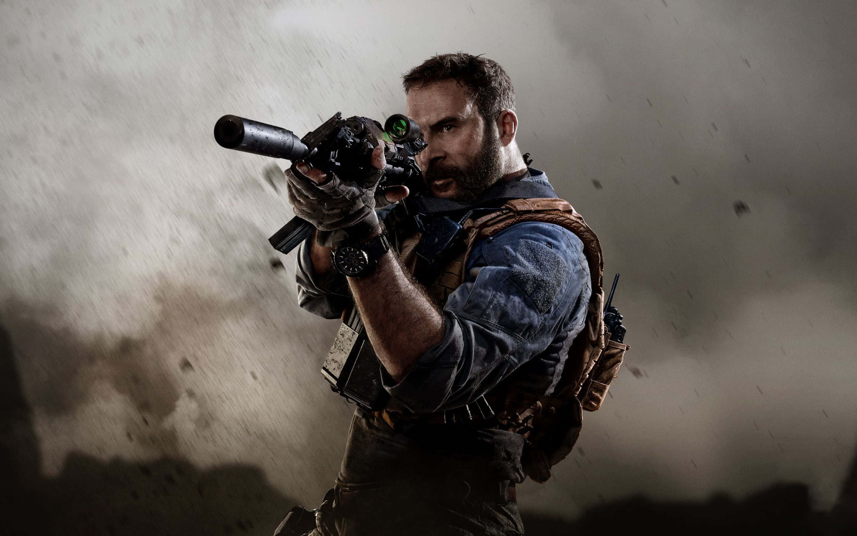 Call Of Duty Battles, tactical gear, scoped rifle, 2K Desktop Wallpaper