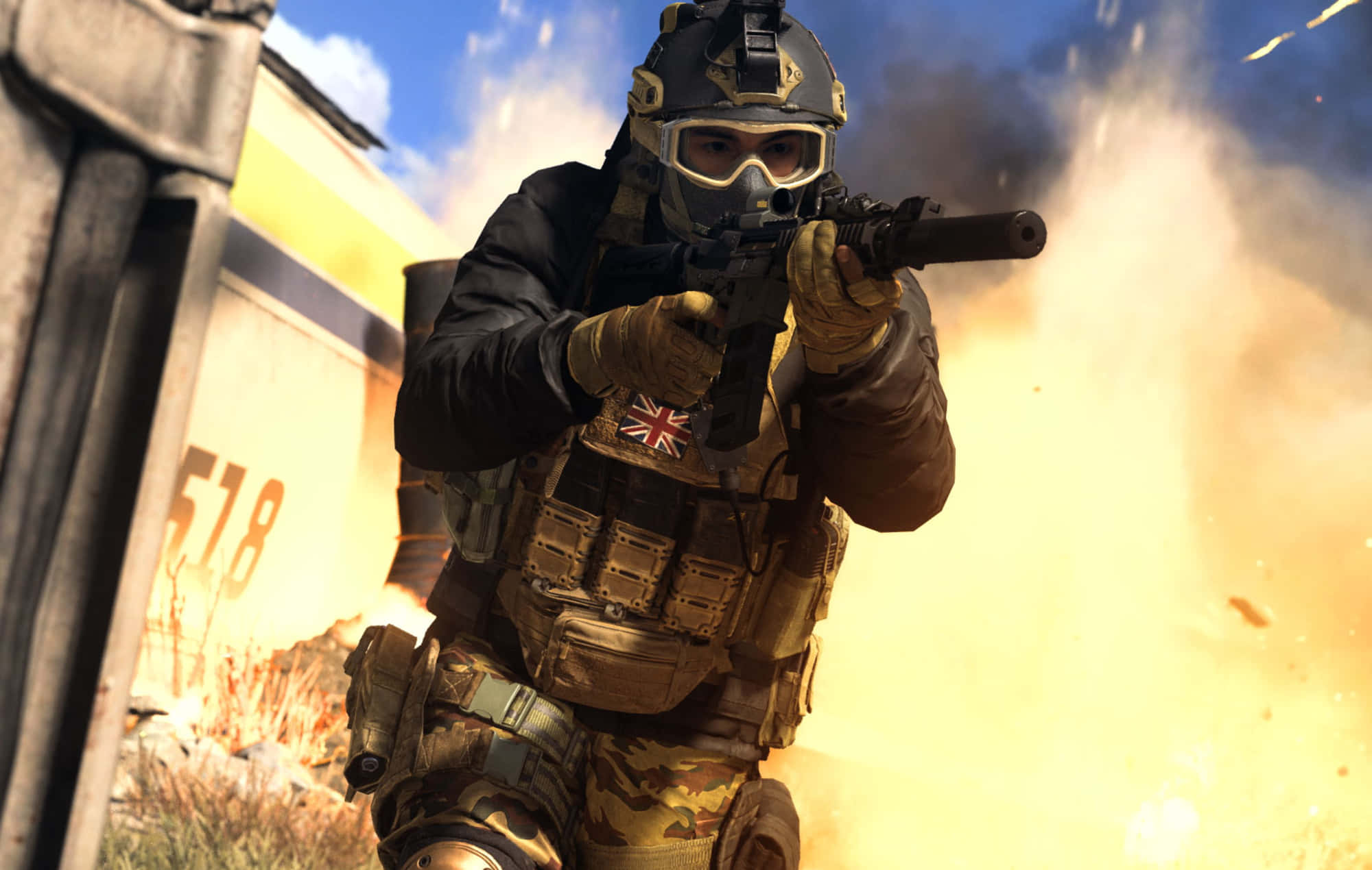 Call Of Duty Battles, tactical gear, rifle, Full HD Desktop Wallpaper