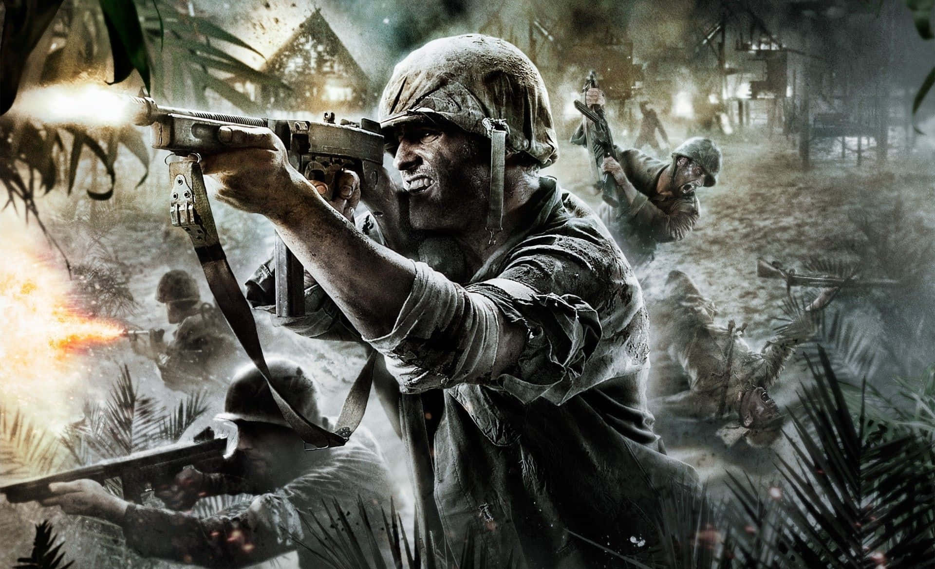 Call Of Duty Battles, jungle warfare, soldiers, Full HD Desktop Wallpaper