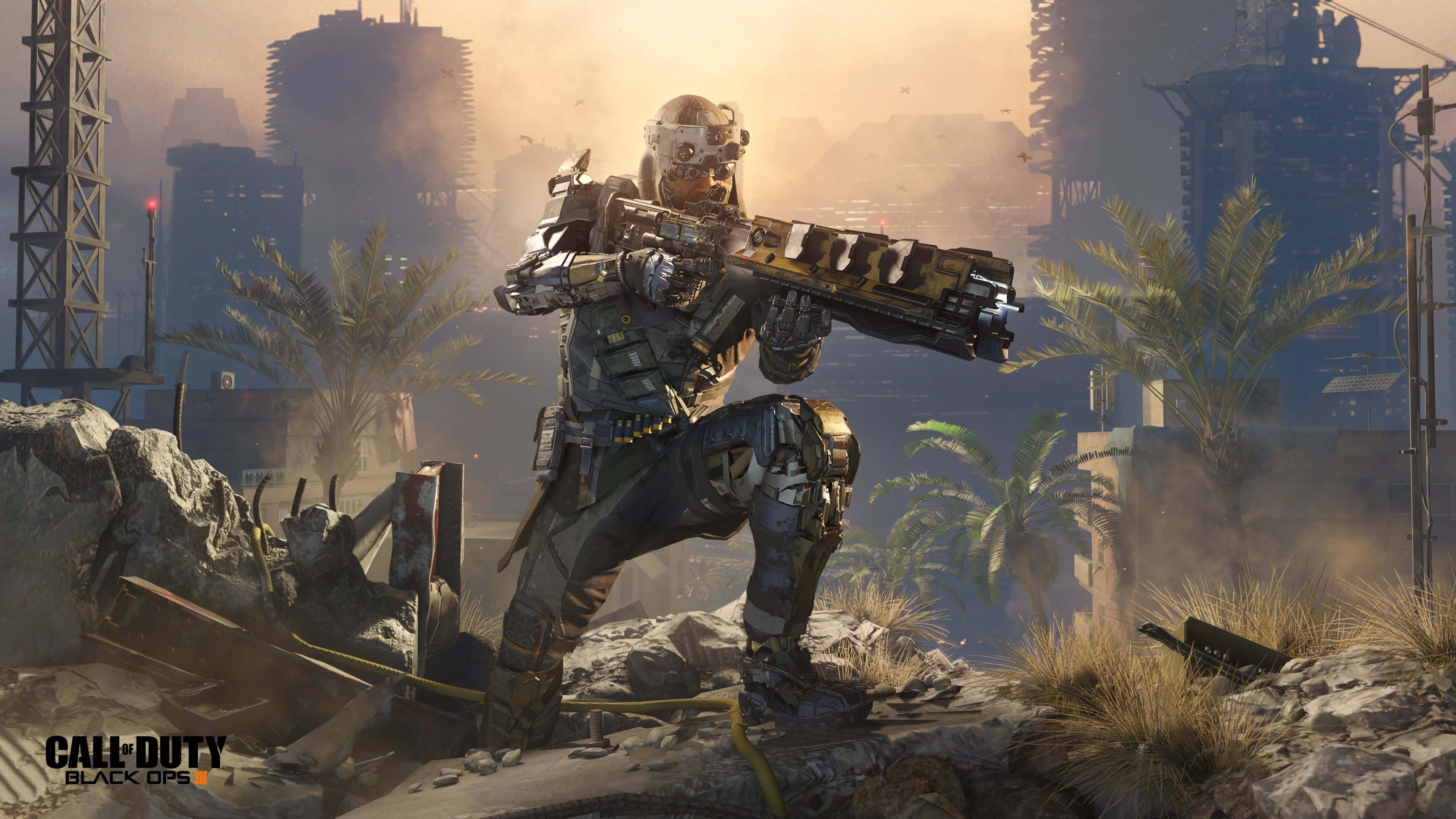 Call Of Duty, futuristic armor, heavy weapon, 4K Desktop Wallpaper