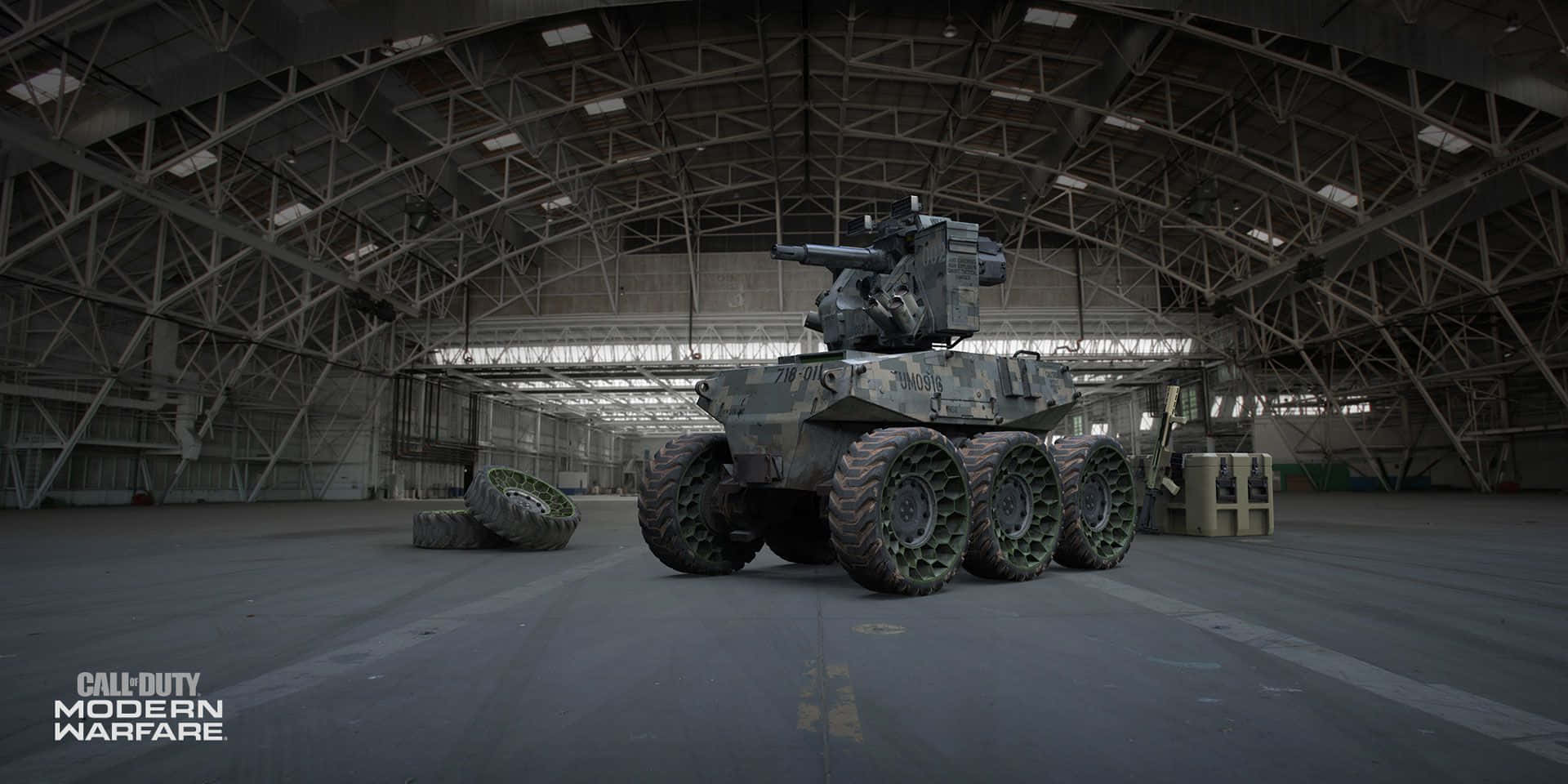 Call of Duty, armored vehicle, industrial hangar, Full HD Desktop Wallpaper