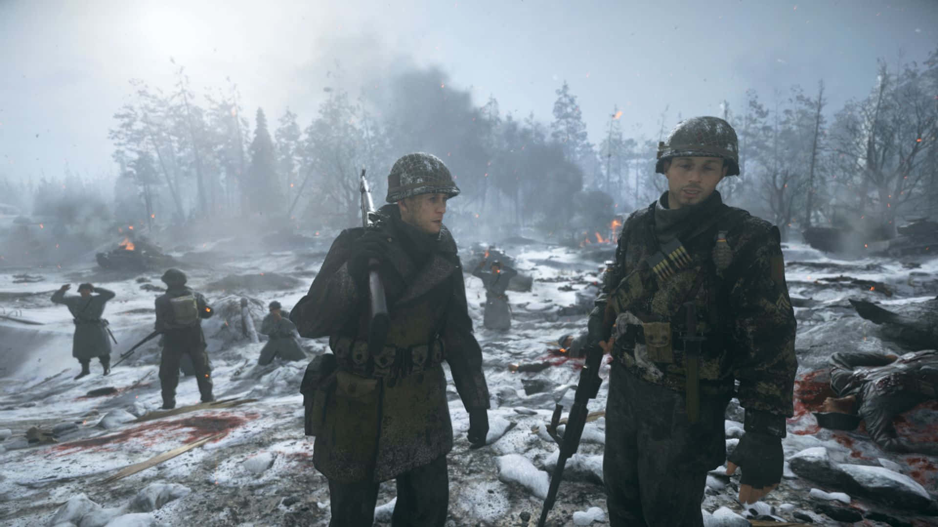 Call Of Duty Battles, winter gear, snowy battlefield, Full HD Desktop Wallpaper
