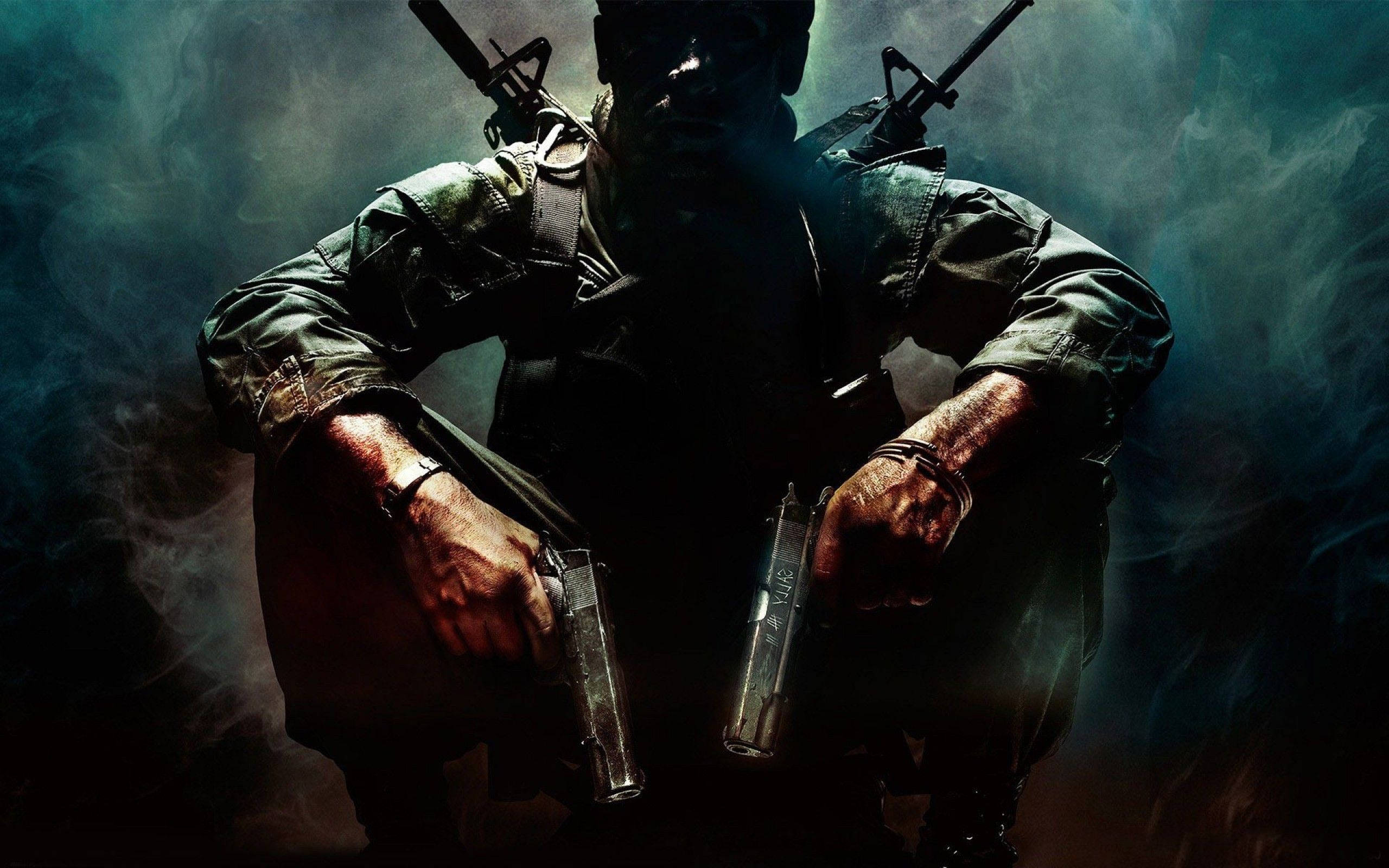Call Of Duty, tactical gear, two pistols, 2K Desktop Wallpaper
