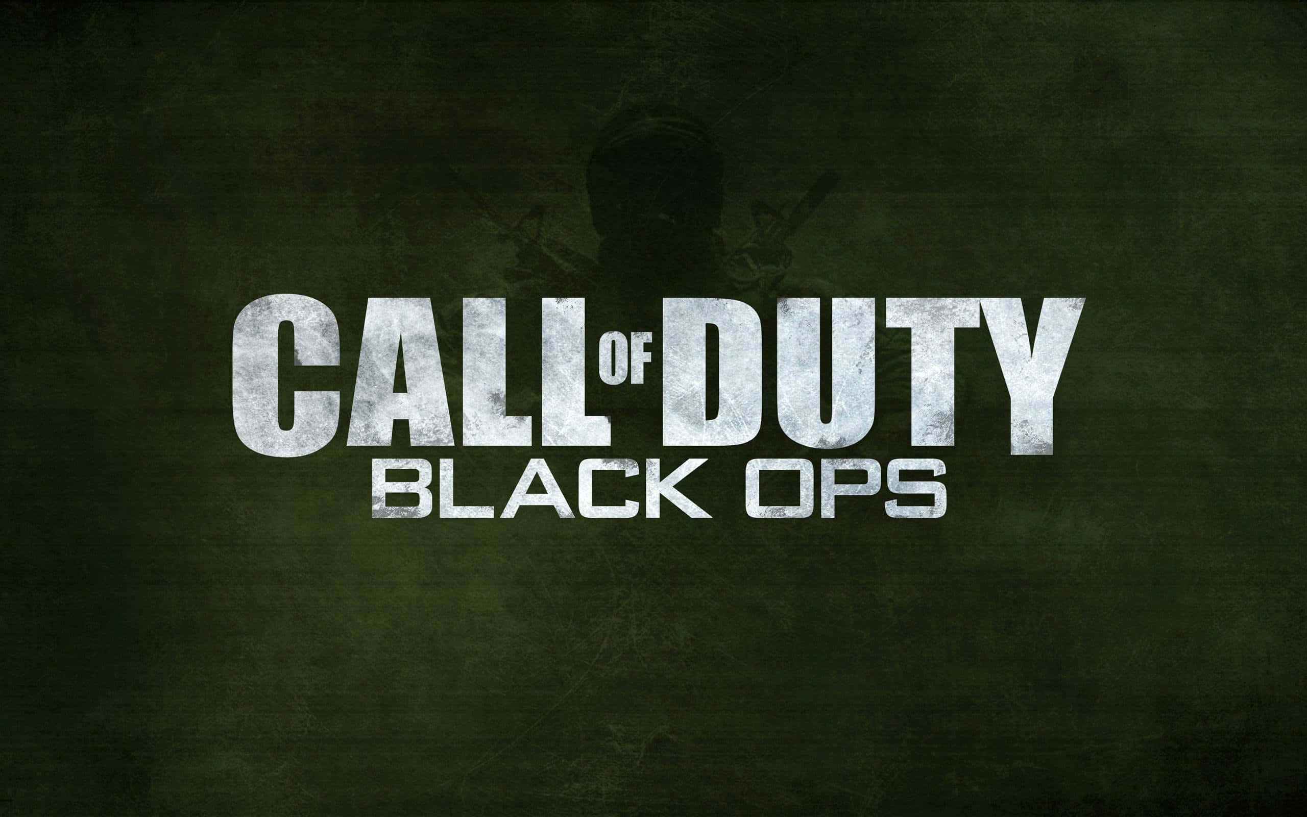 Call of Duty Black Ops 1, Call of Duty Black Ops logo, weathered white text, 2K Desktop Wallpaper