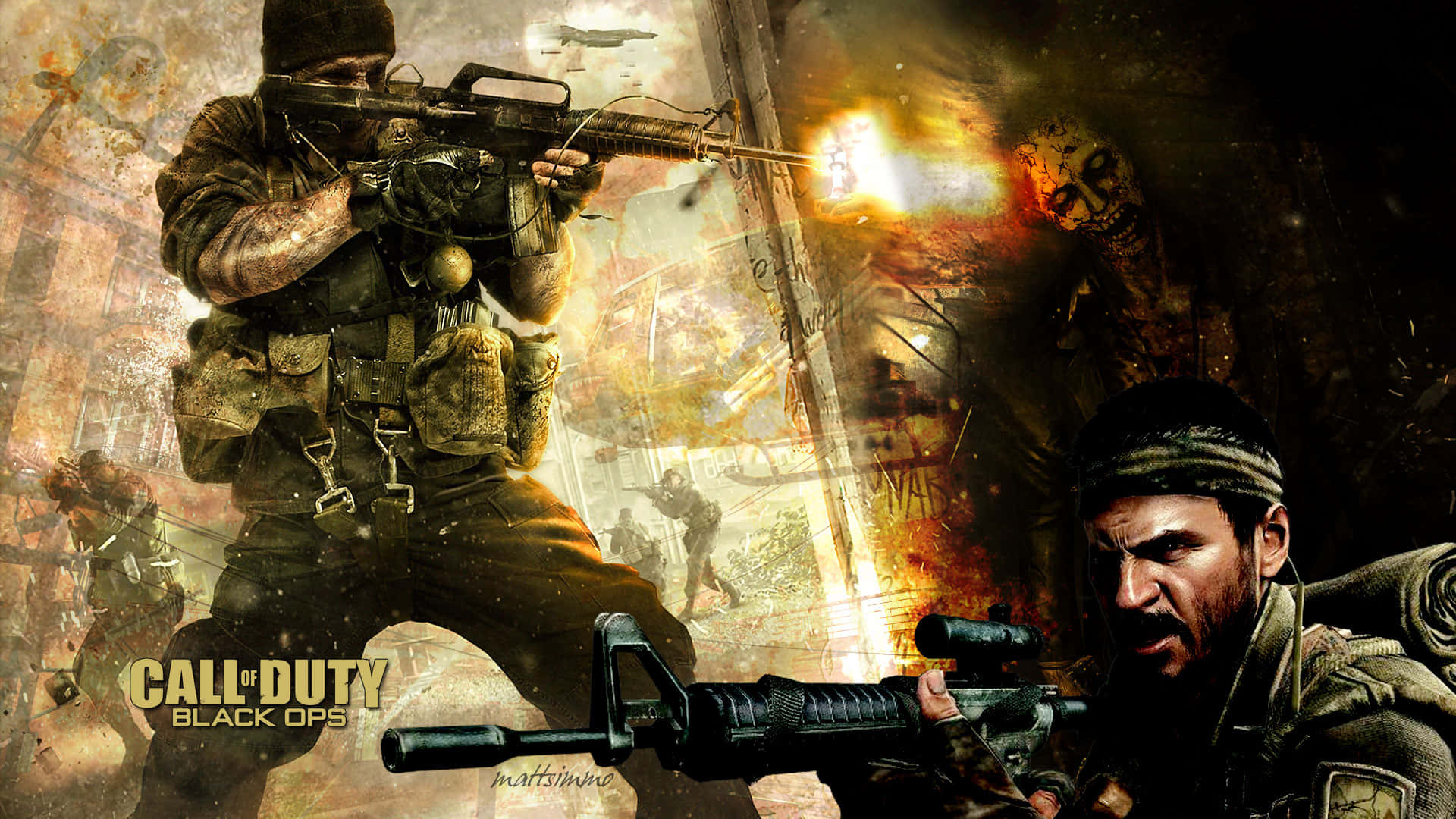 Call Of Duty Black Ops 1, soldiers, combat gear, Full HD Desktop Wallpaper