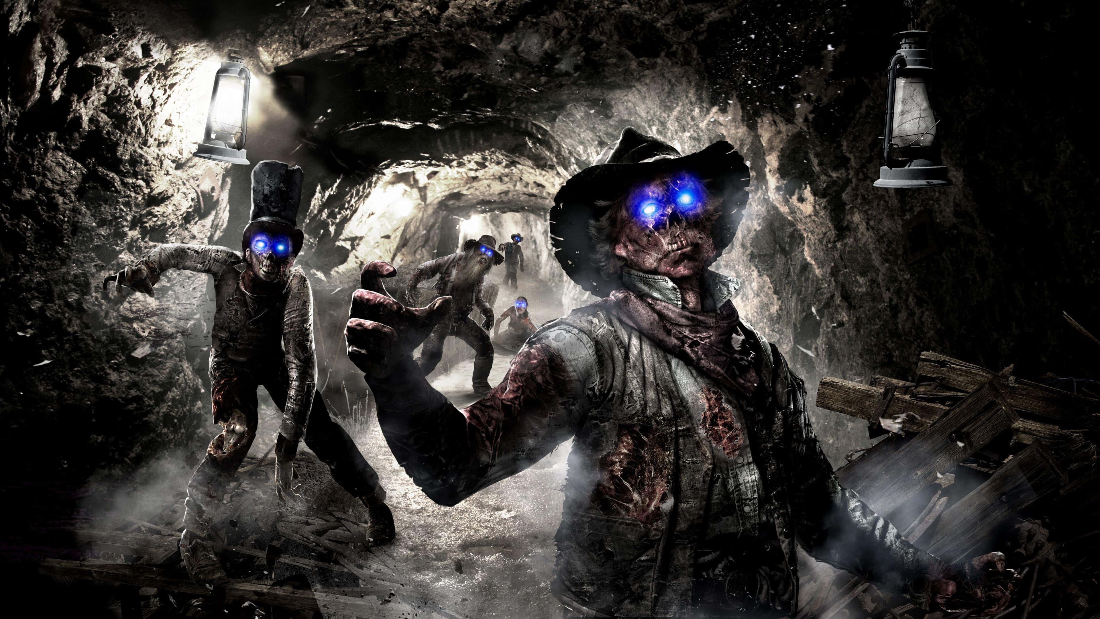 Call Of Duty Black Ops 1, zombies, cave, 4K Desktop Wallpaper
