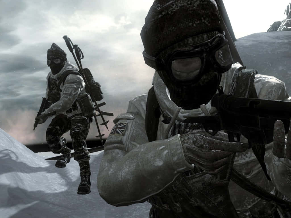 Call of Duty Black Ops 1, soldiers, winter gear, SD Desktop Wallpaper
