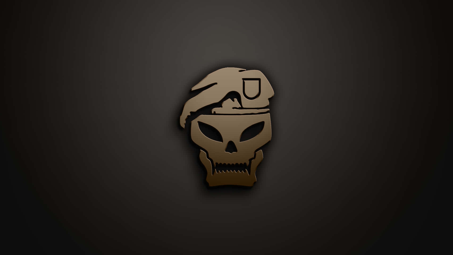Call Of Duty Black Ops 1, golden skull, military beret, Full HD Desktop Wallpaper
