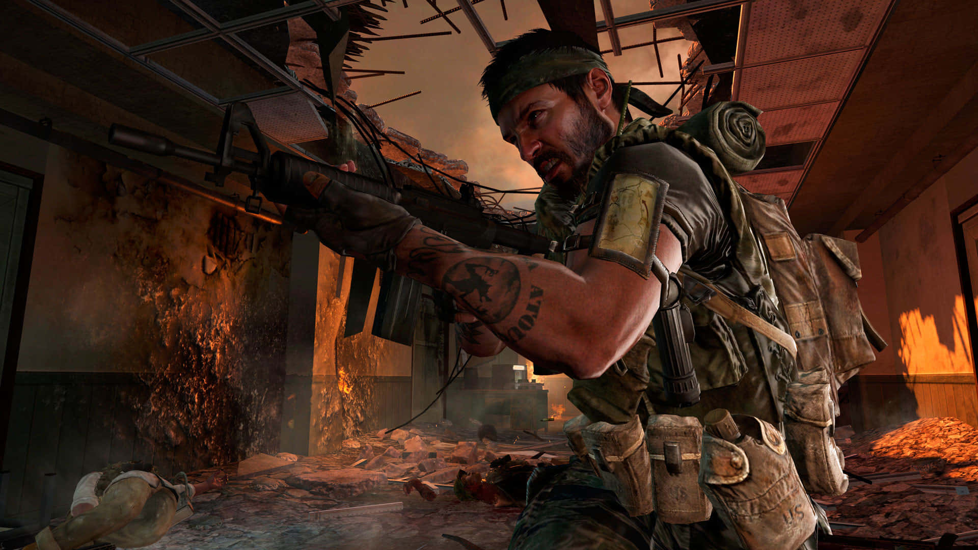 Call Of Duty Black Ops 1, soldier, tactical gear, Full HD Desktop Wallpaper