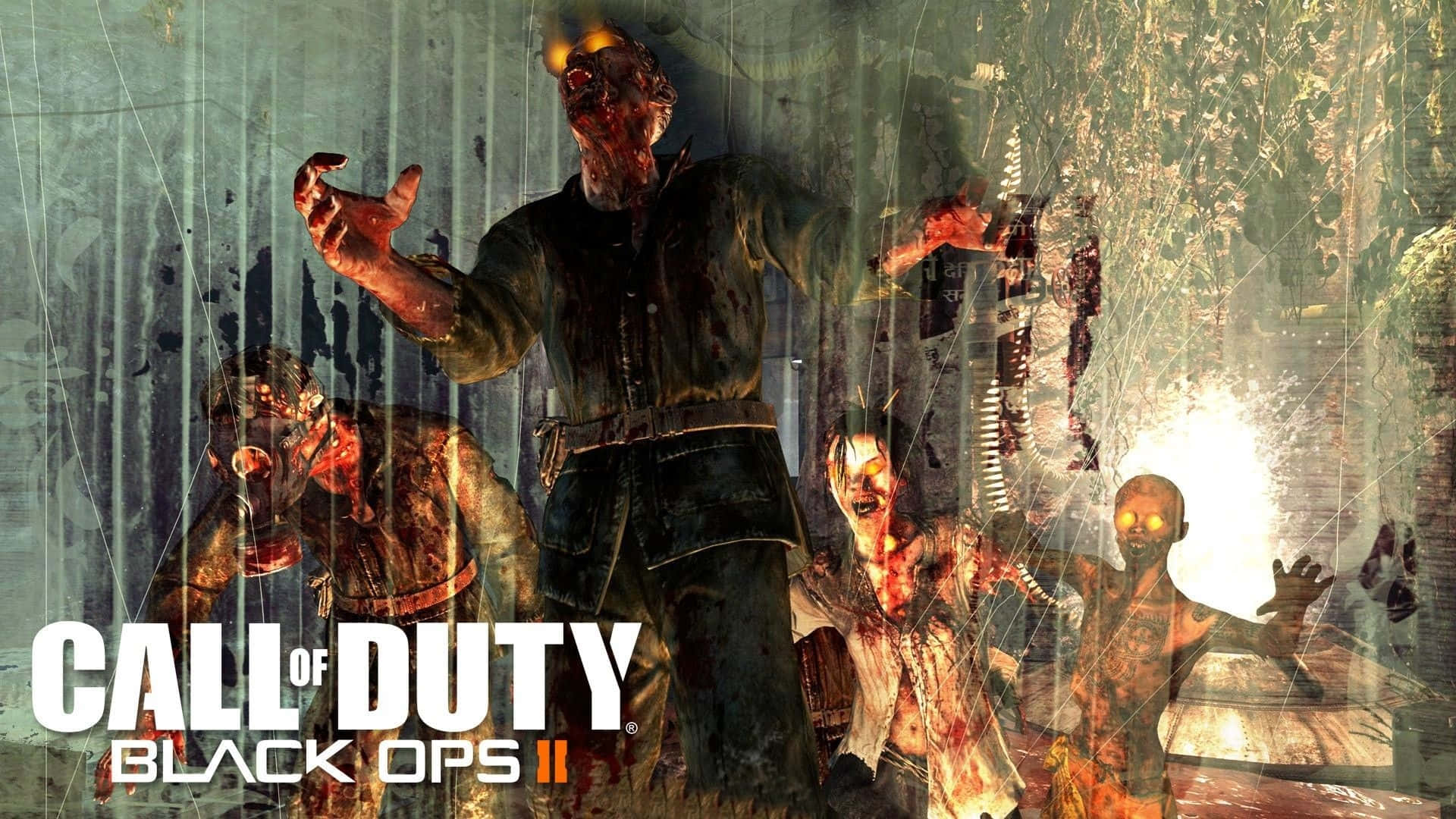 Call Of Duty Black Ops 2, zombies, glowing eyes, Full HD Desktop Wallpaper