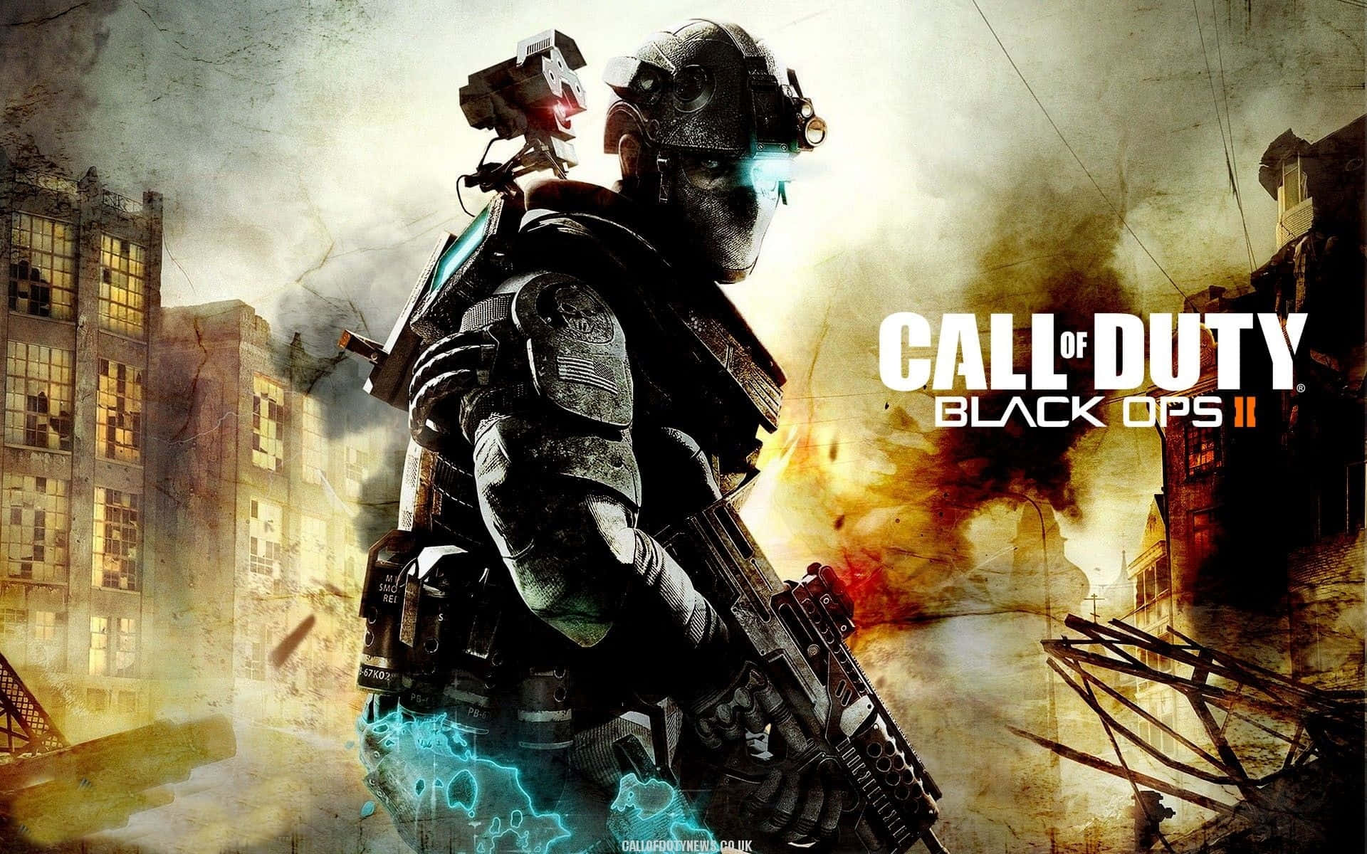 Call Of Duty Black Ops 2, Army Character, futuristic gear, Full HD Desktop Wallpaper