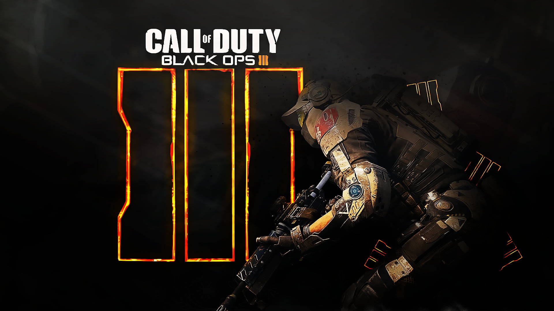 Call of Duty Black Ops 3, tactical gear, rifle, Full HD Desktop Wallpaper