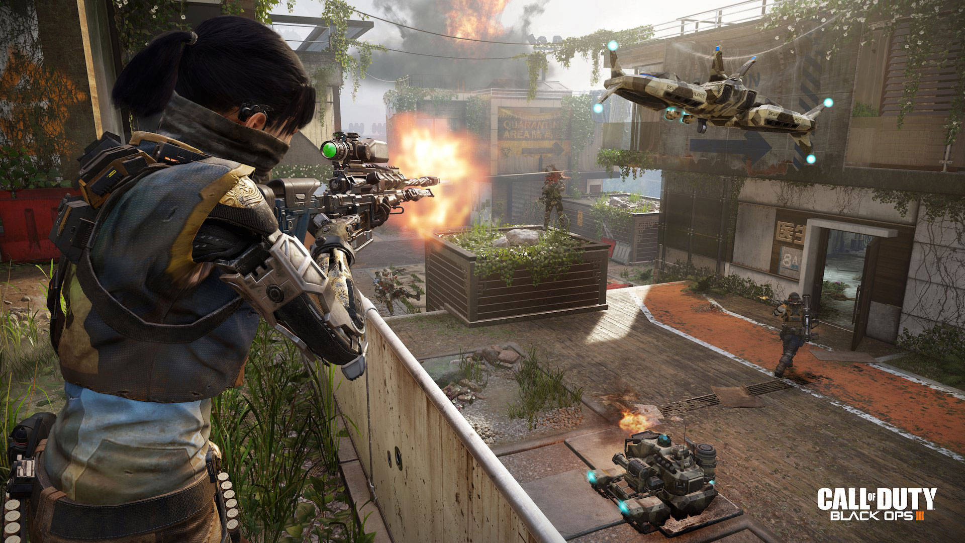 Call of Duty: Black Ops 3, soldier, rifle, Full HD Desktop Wallpaper