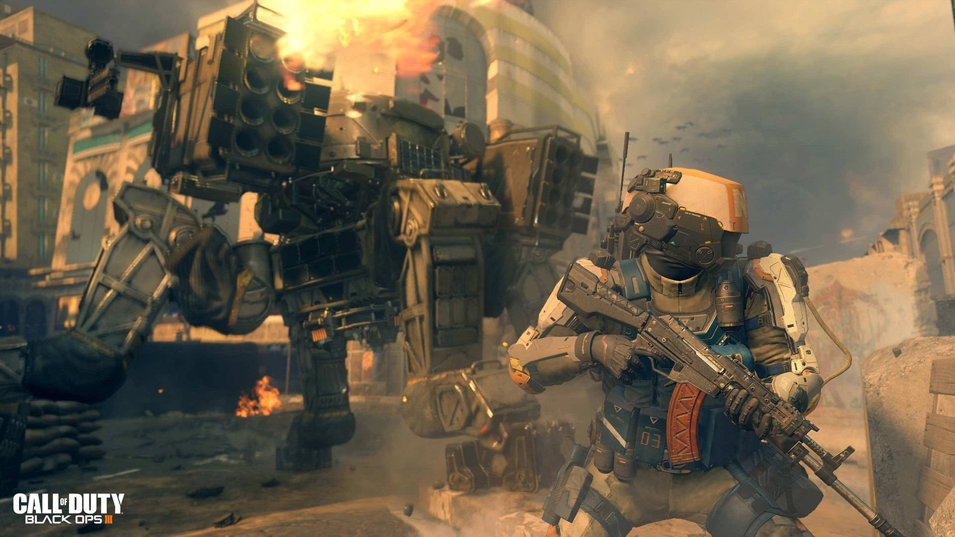 Call Of Duty Black Ops 3, futuristic armor, massive battle mech, Full HD Desktop Wallpaper