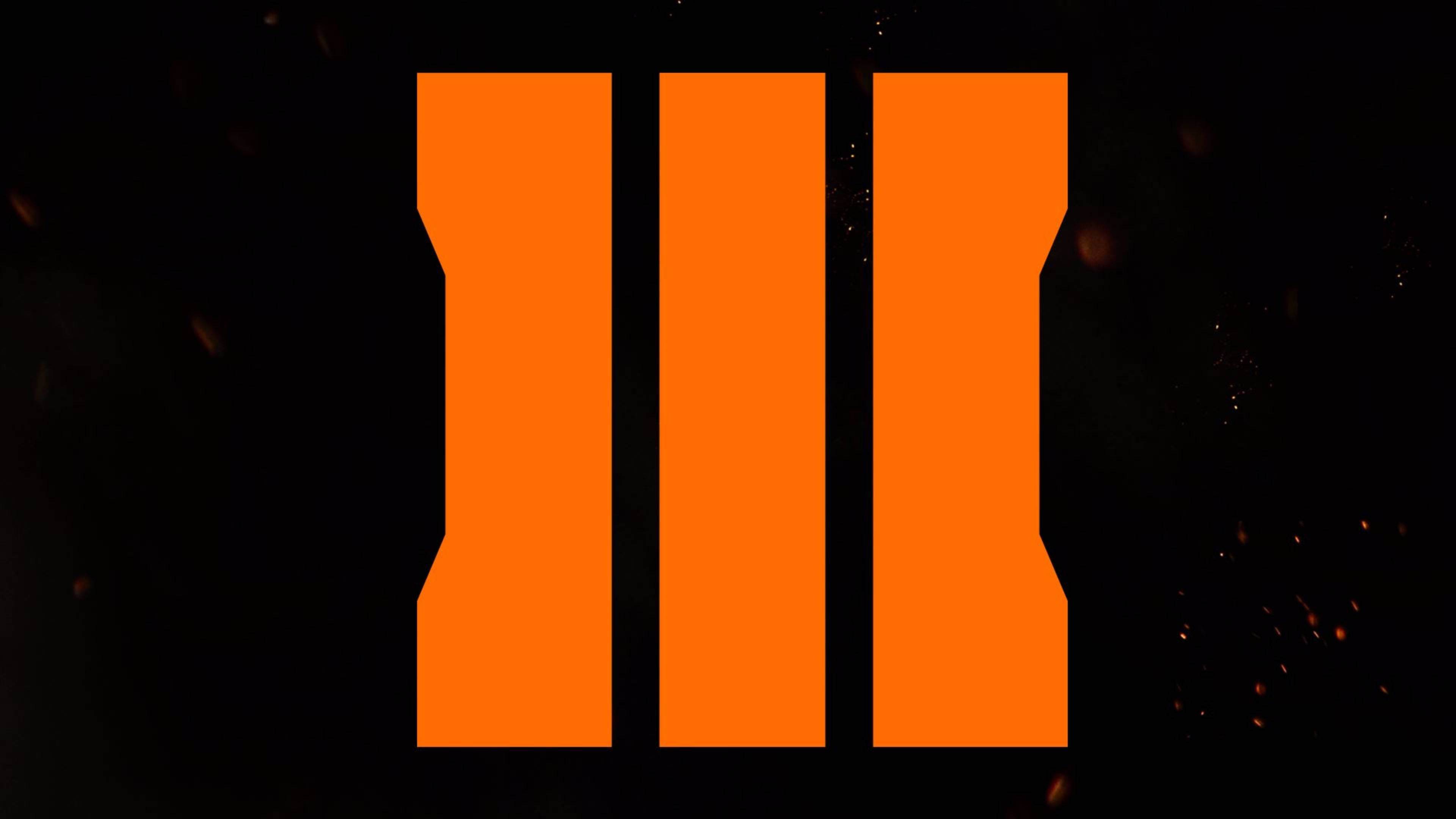 Call Of Duty Black Ops 3, Roman numeral III, bold orange, 4K Desktop Wallpaper