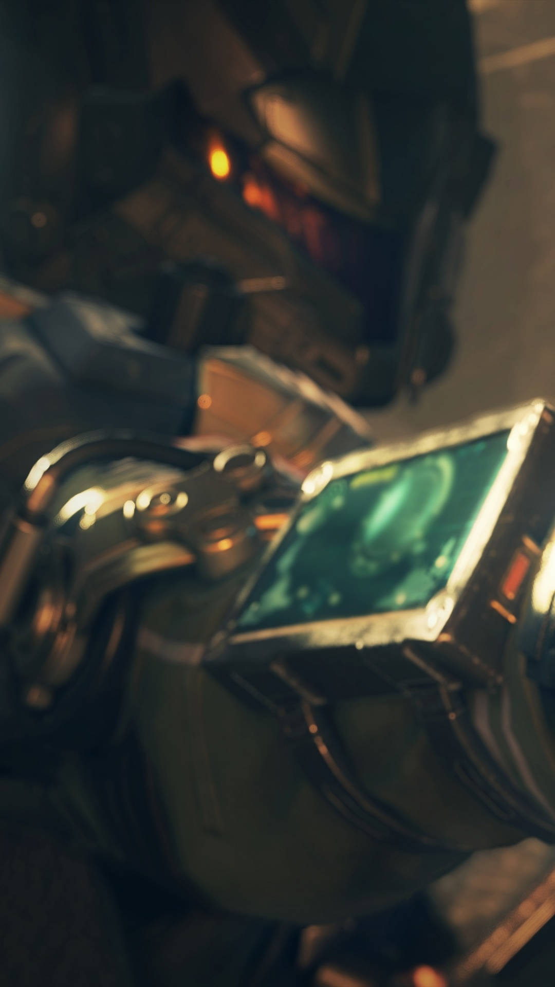 Call Of Duty: Black Ops 3, futuristic armored hand, glowing green holographic display, Full HD Phone Wallpaper