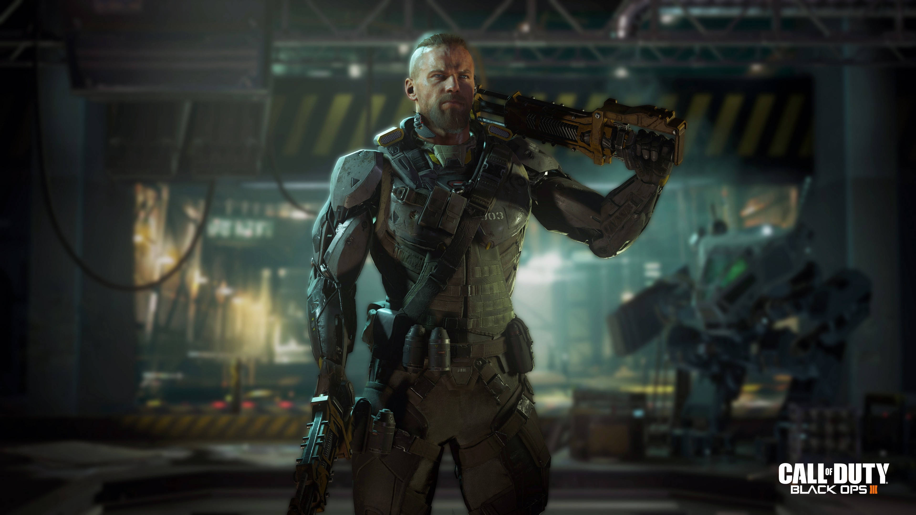Call Of Duty Black Ops 3, tactical gear, rifle, 4K Desktop Wallpaper