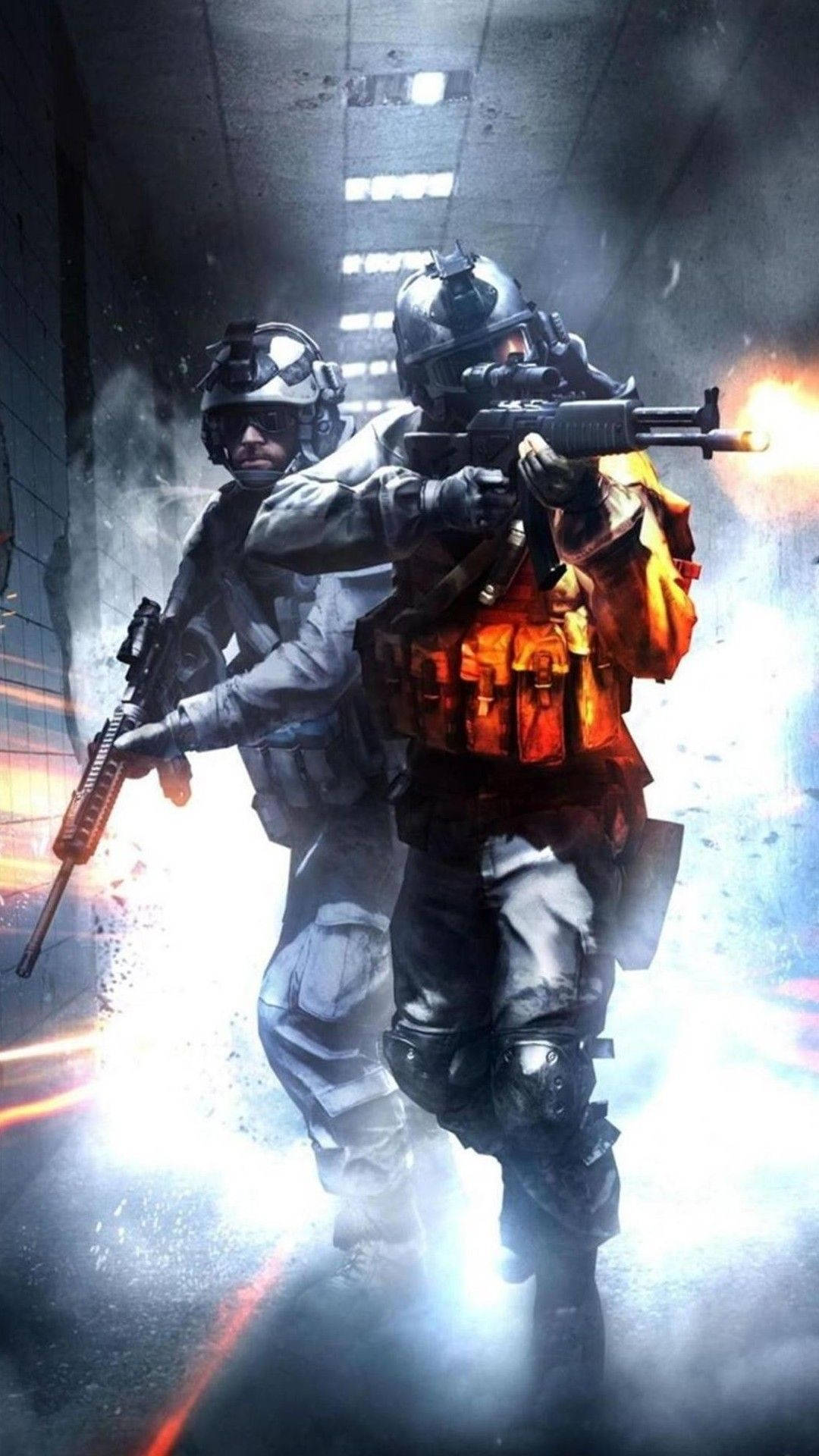 Call Of Duty Black Ops 3, tactical gear, smoke-filled corridor, Full HD Phone Wallpaper