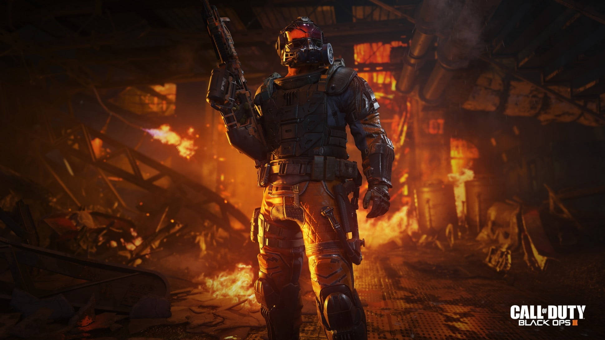 Call Of Duty: Black Ops 3, tactical gear, rifle, Full HD Desktop Wallpaper